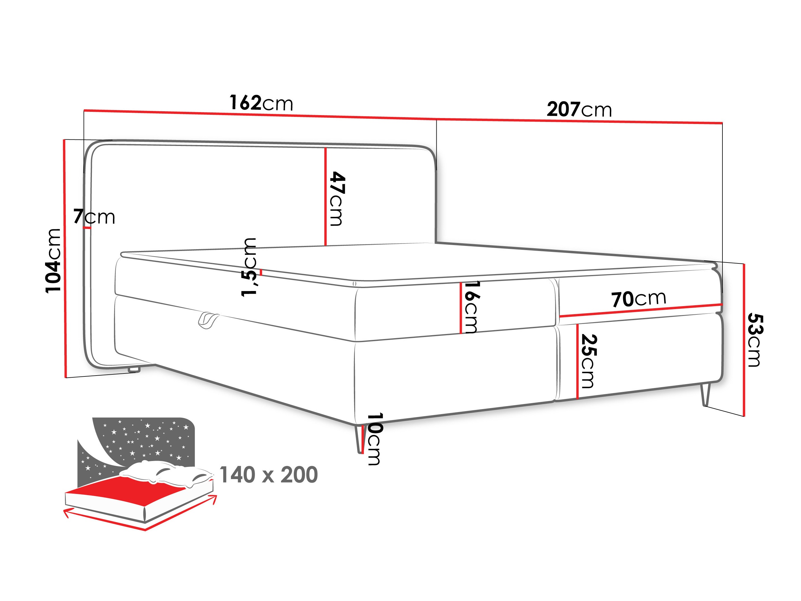 Boxspring krevet Stonecrest 108 (Taro 33)