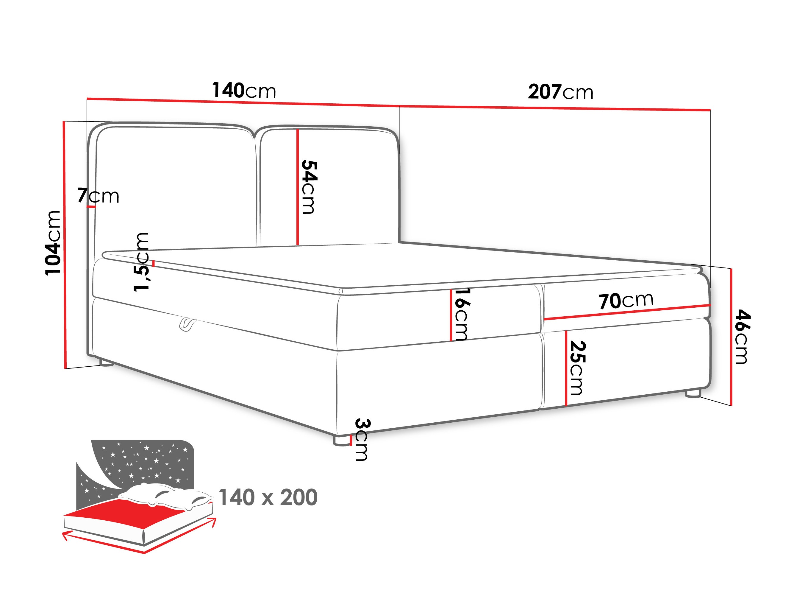 Boxspring krevet Stonecrest 109 (Taro 33)