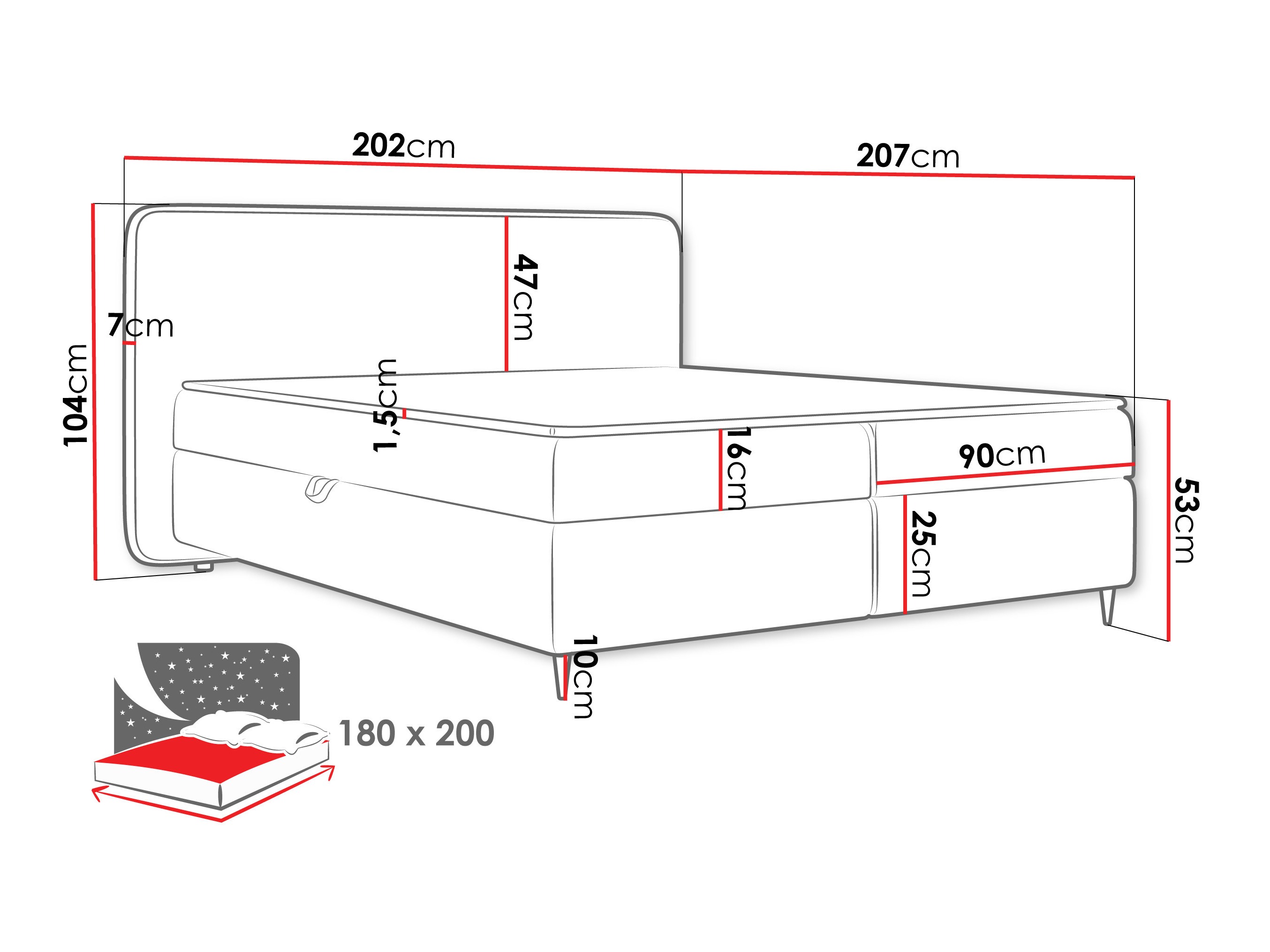 Boxspring krevet Stonecrest 108 (Taro 05)