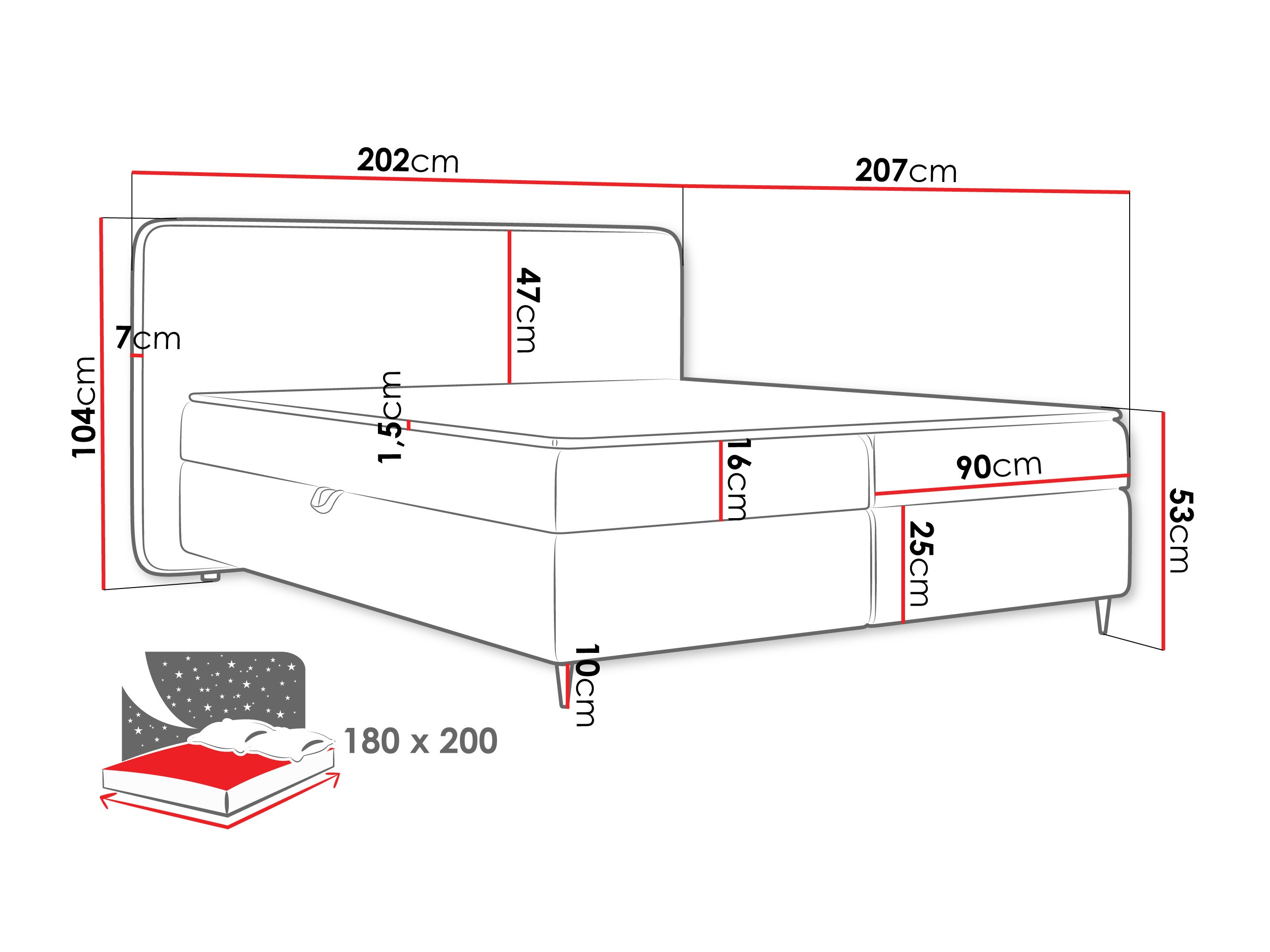 Boxspring krevet Stonecrest 108 (Taro 98)