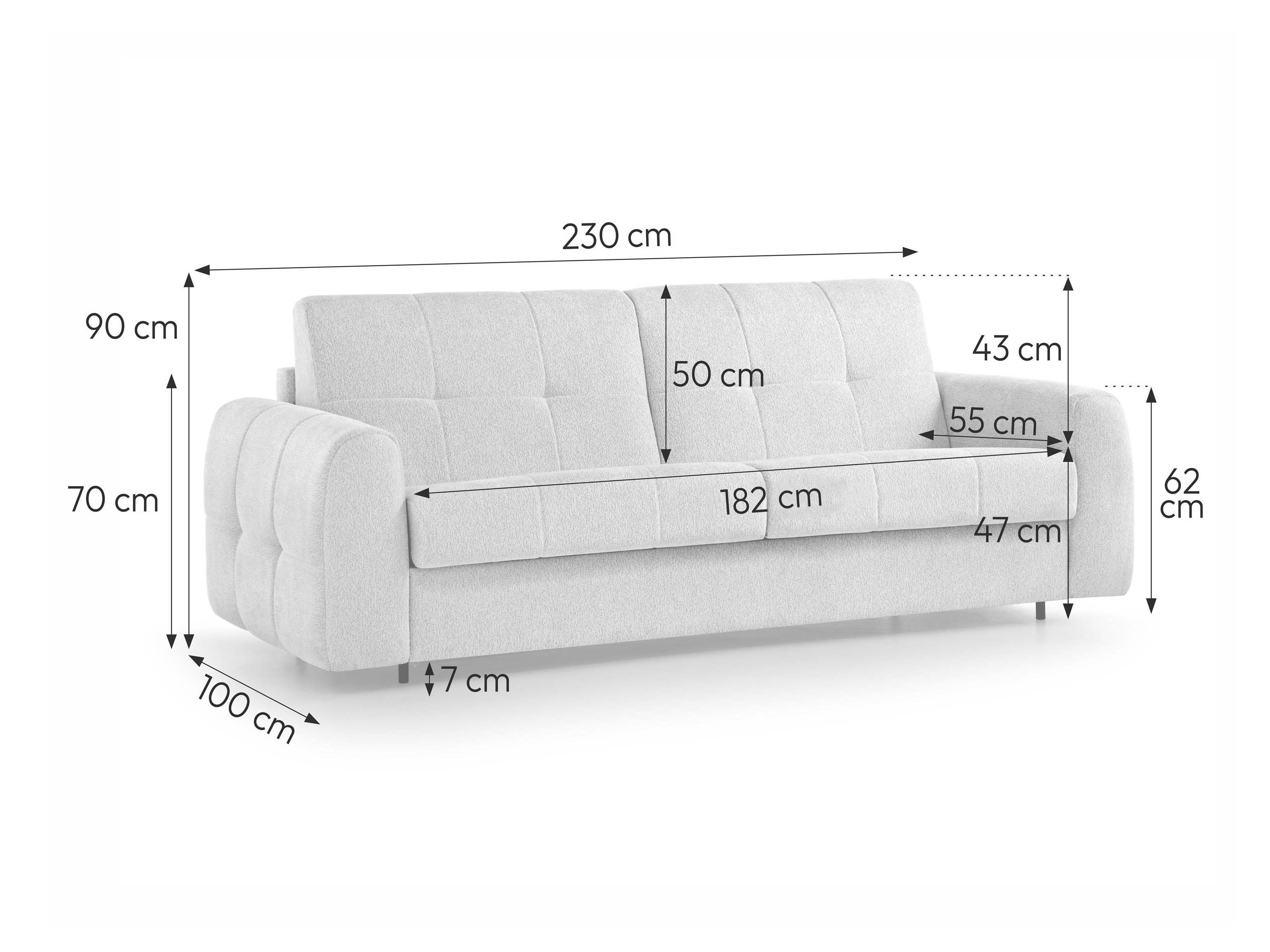 Sofa na razvlačenje Margate 126 (Misterio 90)