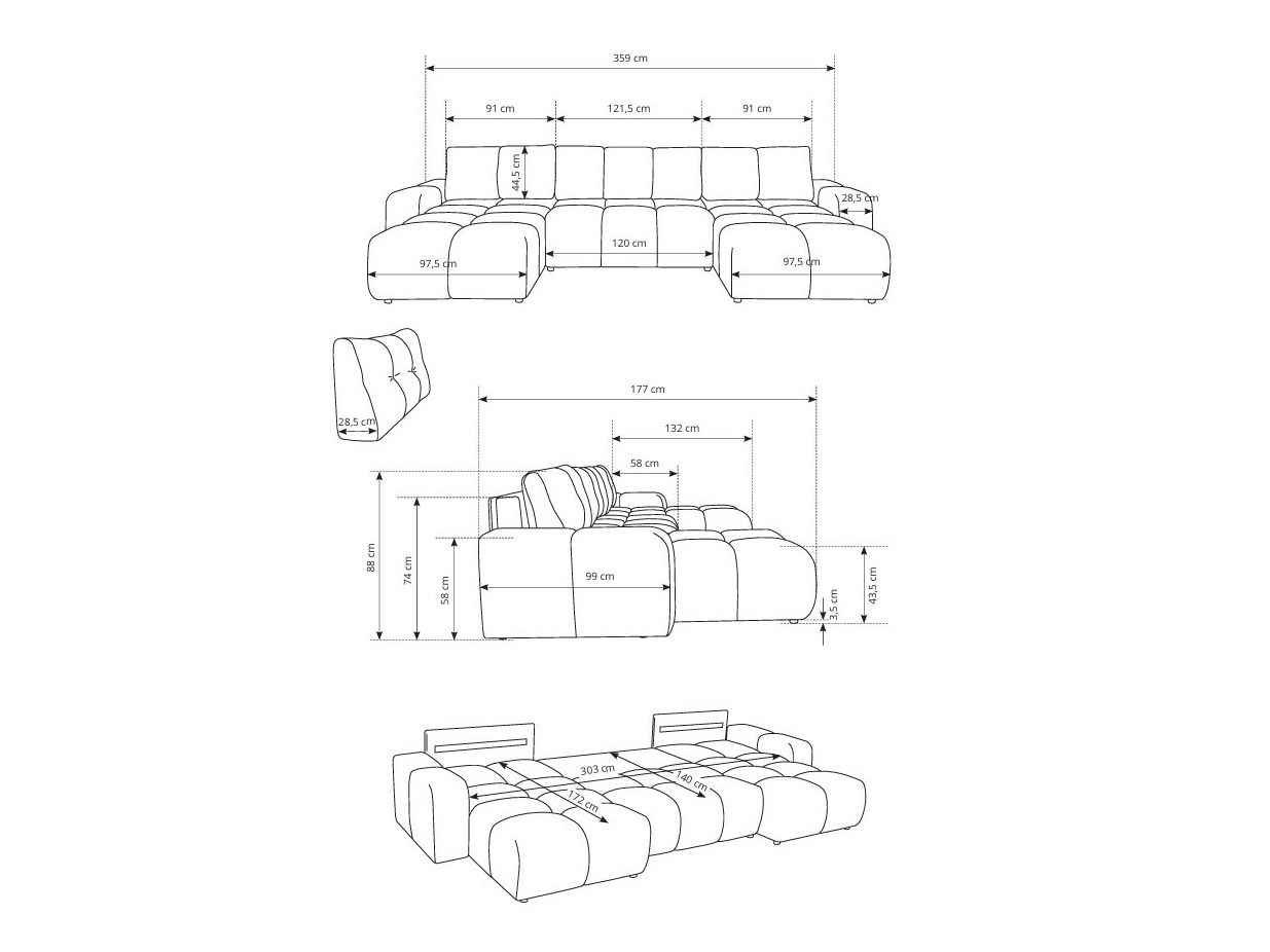 Ugaona sofa Kingston 198 (Curio 11)