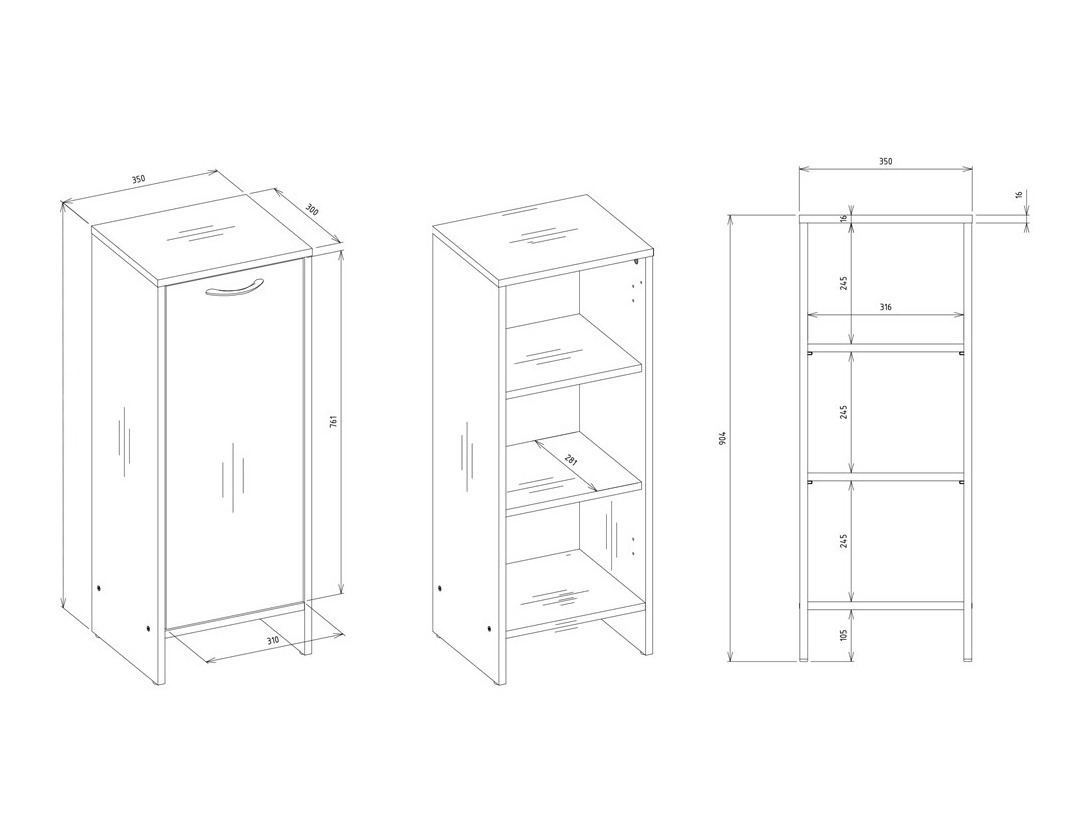 Ormarić za kupatilo Servou 100