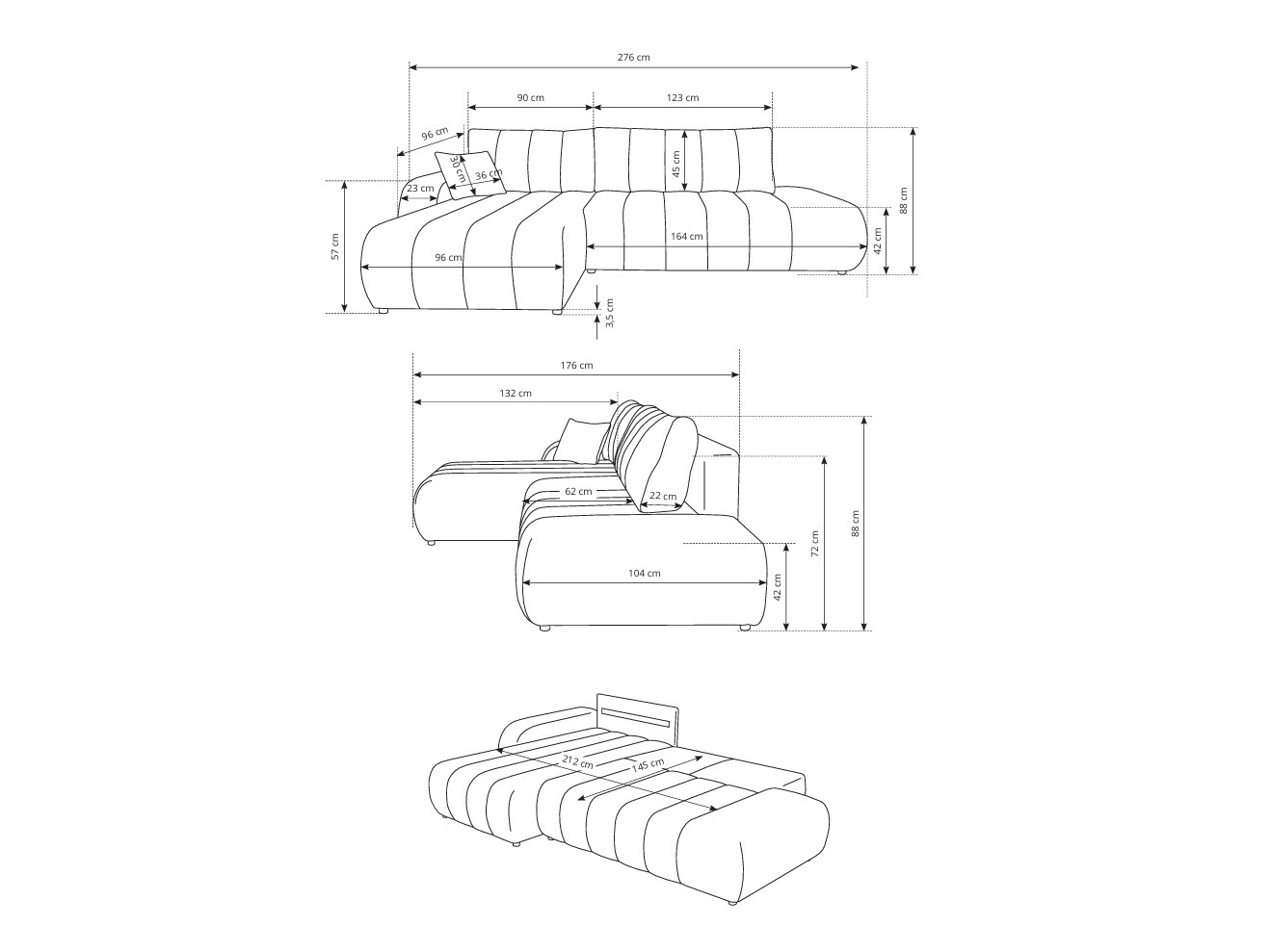 Ugaona sofa Kingston 152 (Lambi 01)