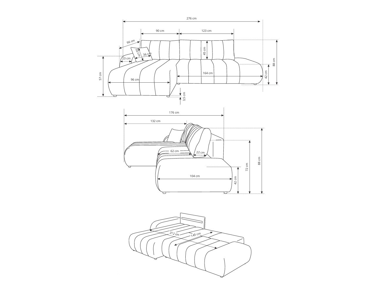 Ugaona sofa Kingston 152 (Lambi 04)