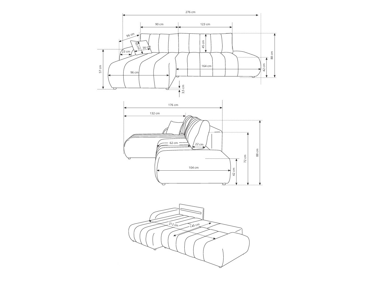 Ugaona sofa Kingston 152 (Lambi 12)