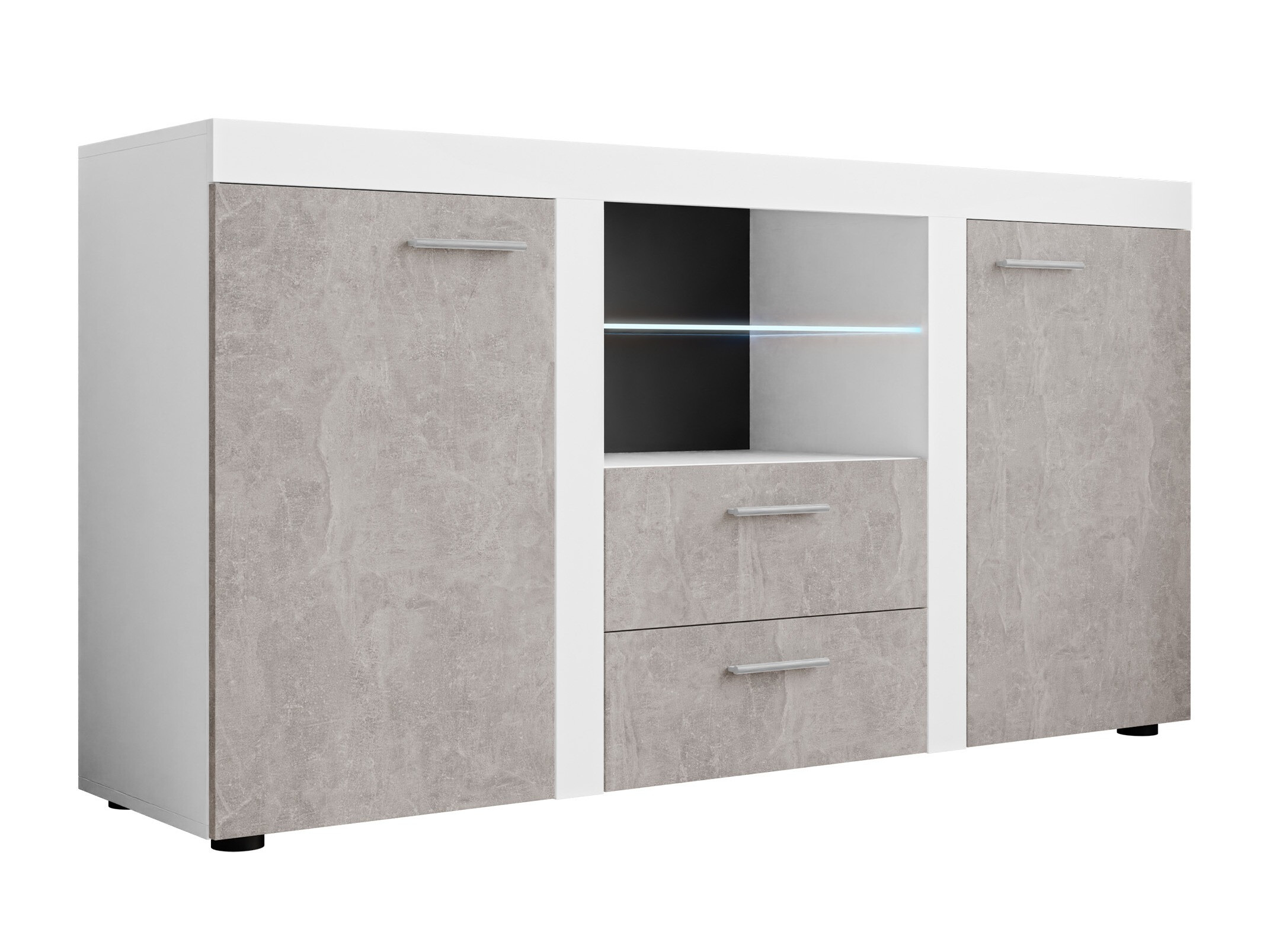 Komoda Univio (Belo + Beton)