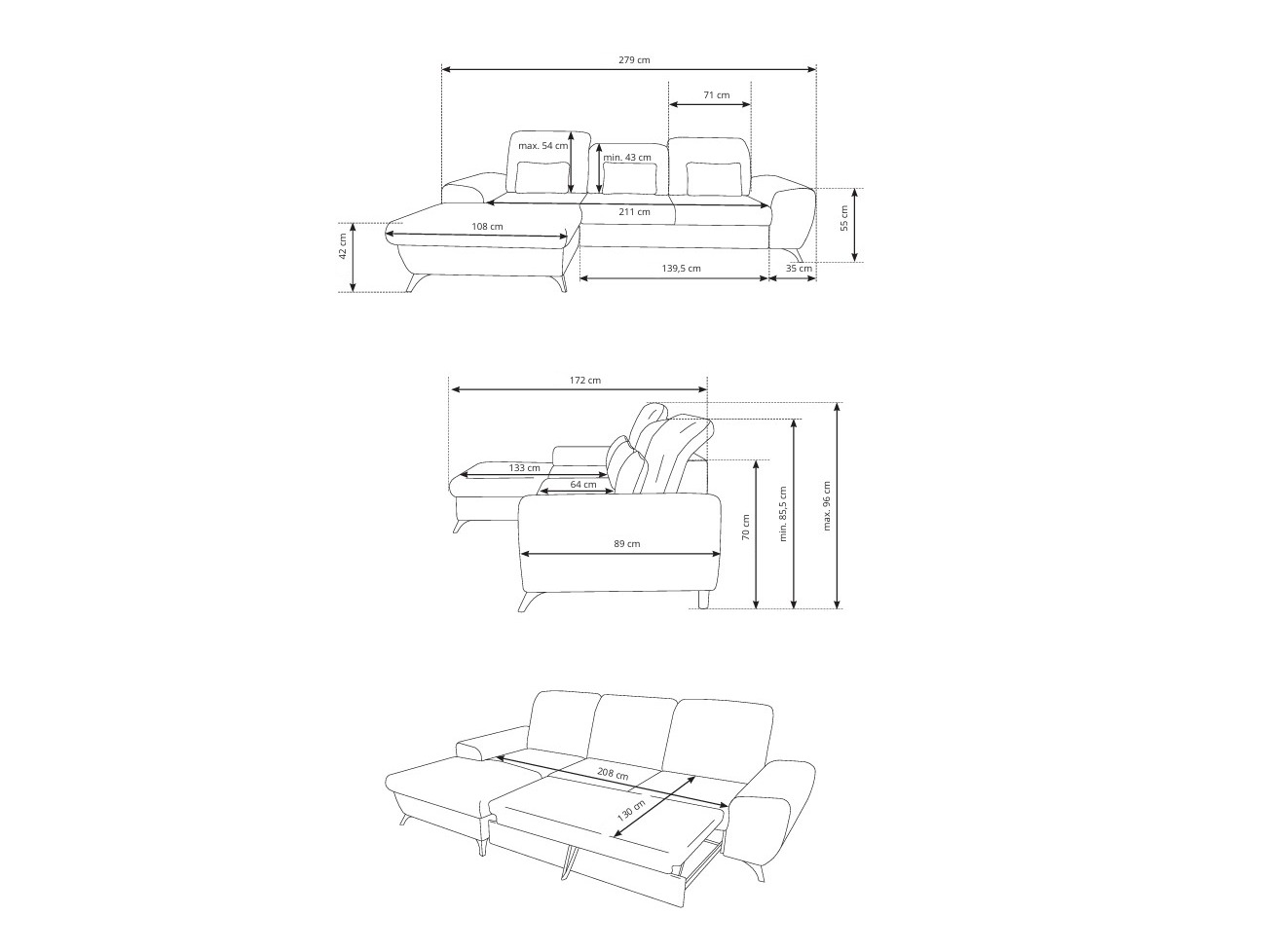 Ugaona sofa Kingston 200 (Avra 03)