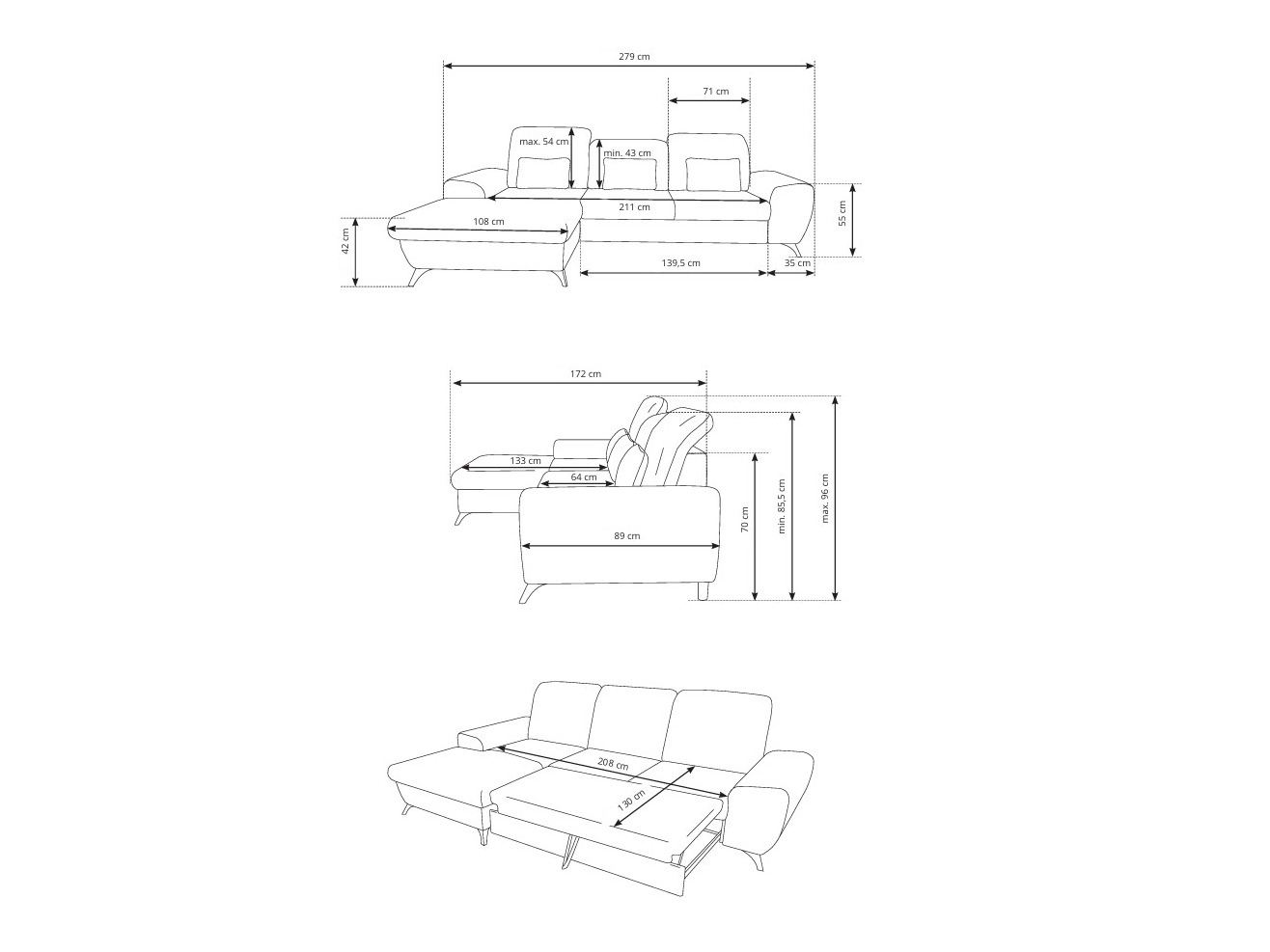 Ugaona sofa Kingston 200 (Avra 06)