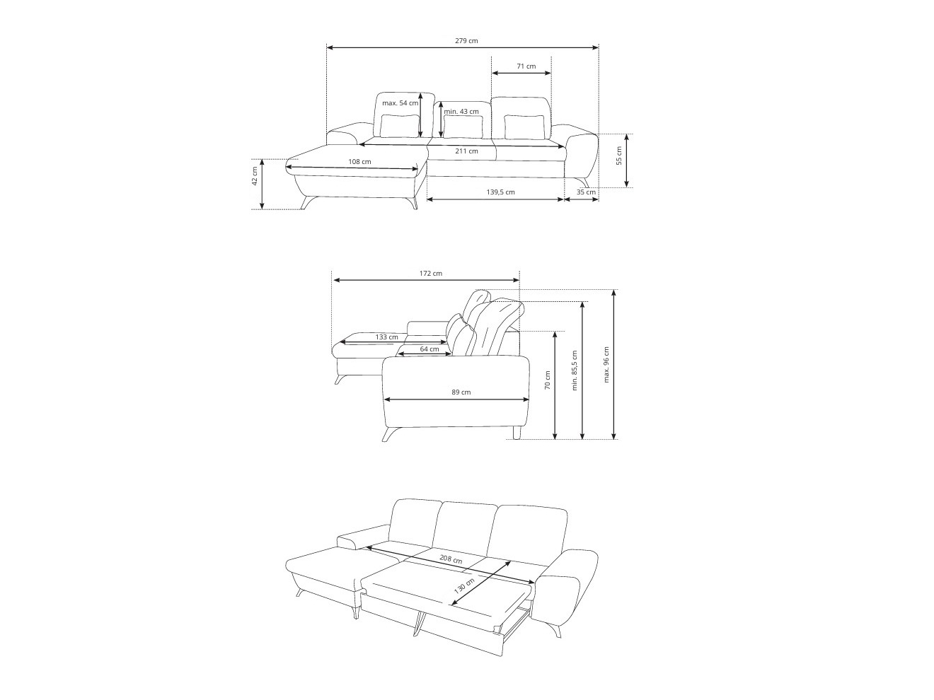 Ugaona sofa Kingston 200 (Avra 06)