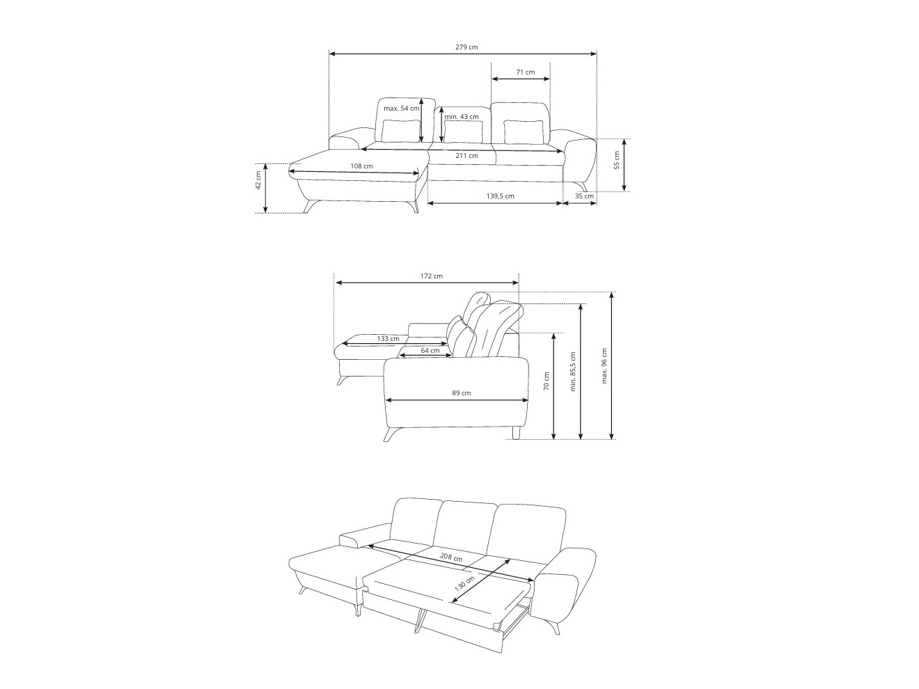 Ugaona sofa Kingston 200 (Avra 10)