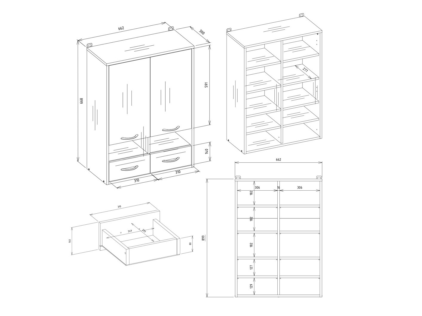 Zidni ormarić za kupatilo Servou 106