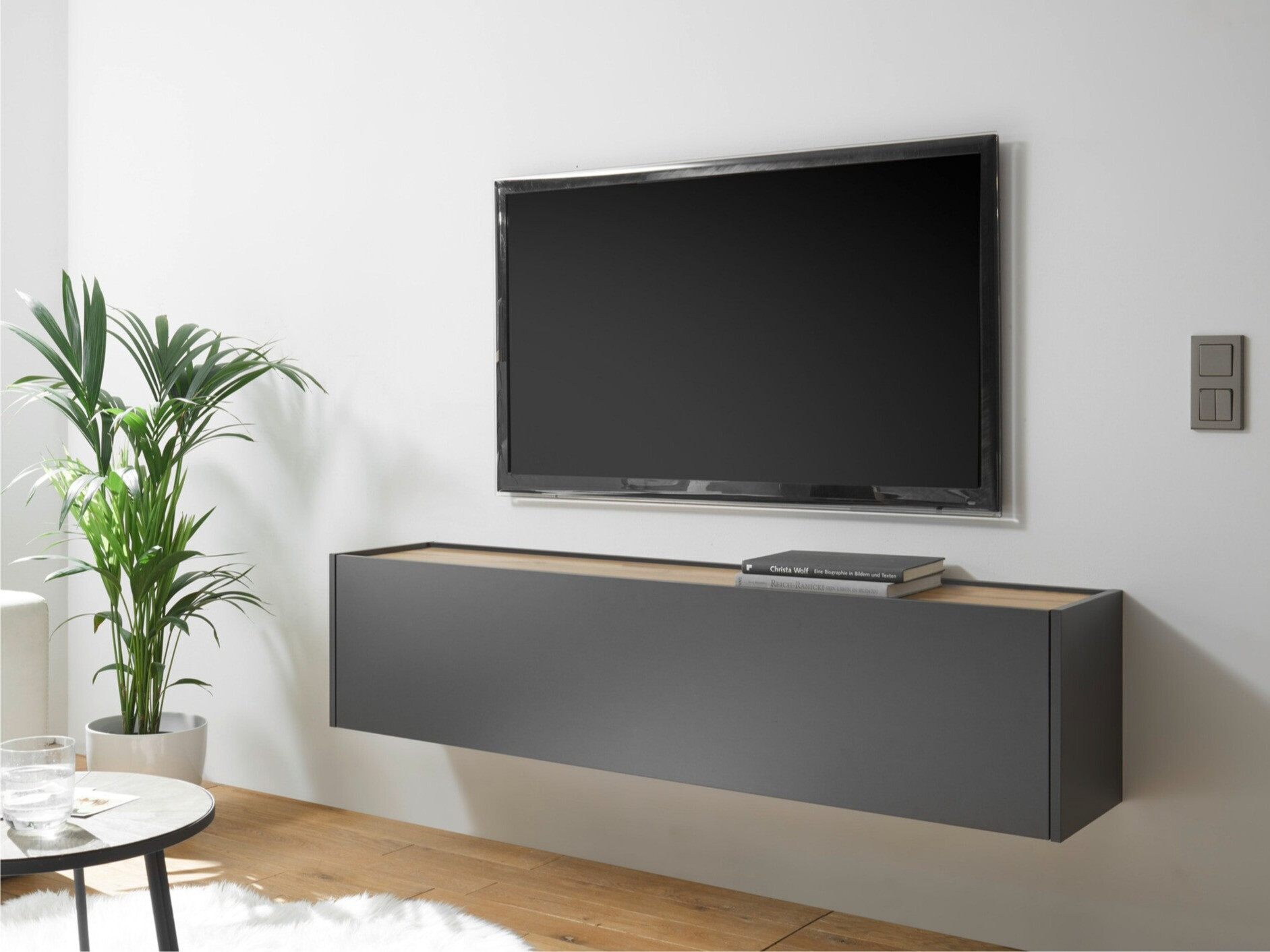 TV komoda Elbsori 108 (Antracit + Hrast Votan)