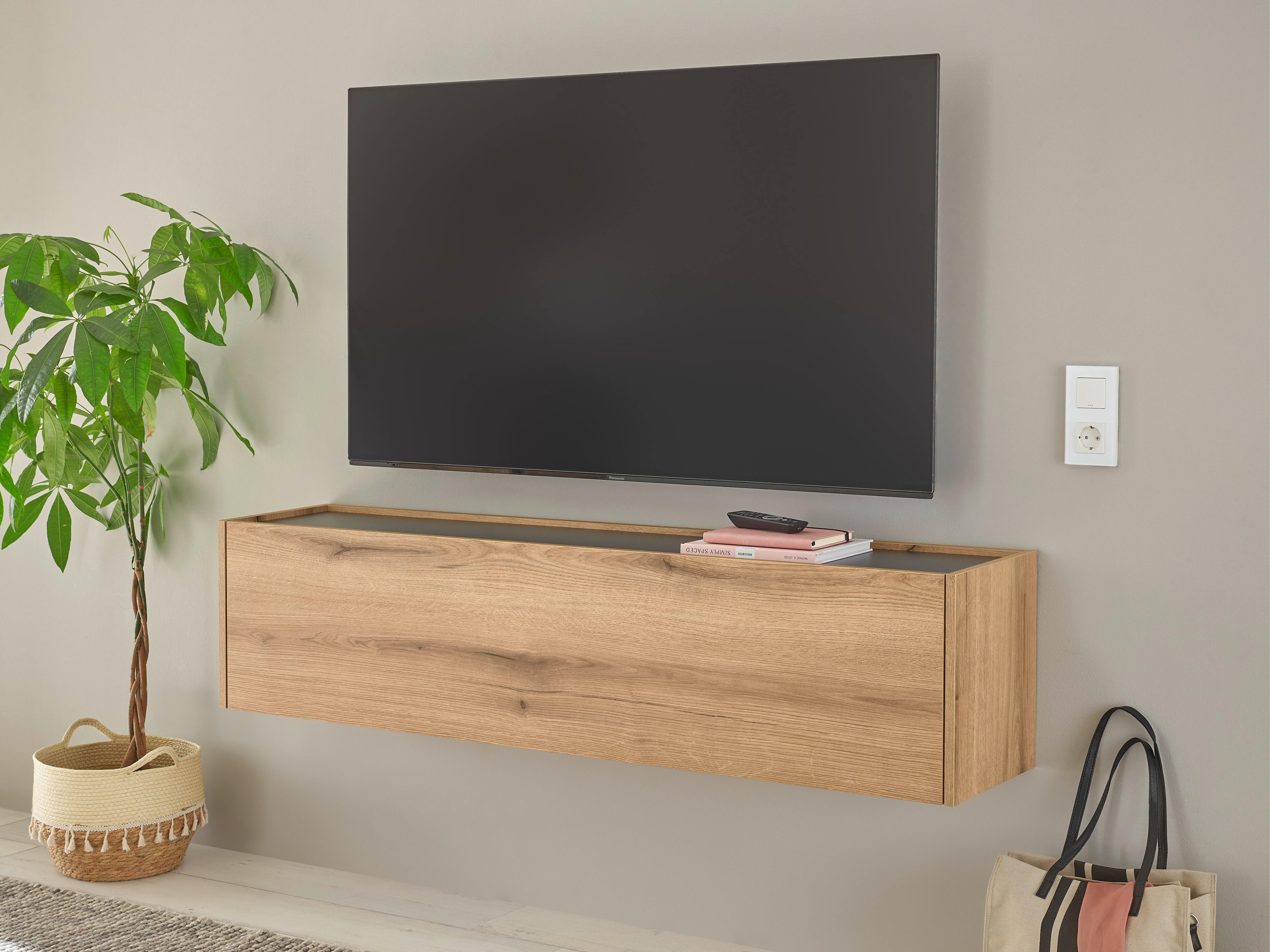 TV komoda Elbsori 108 (Hrast + Antracit)