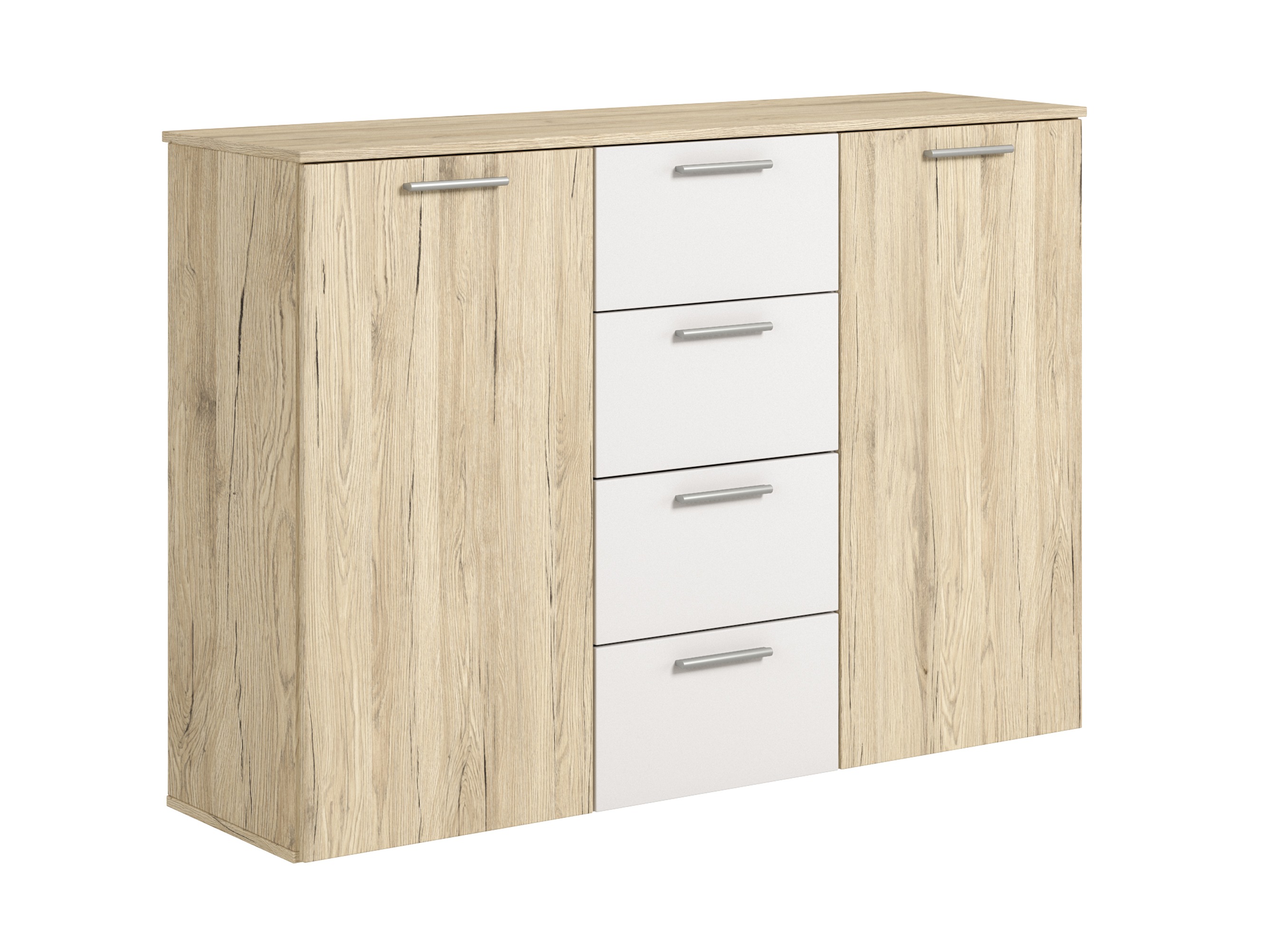 Komoda Melvele 101 (Hrast San Remo + Belo)