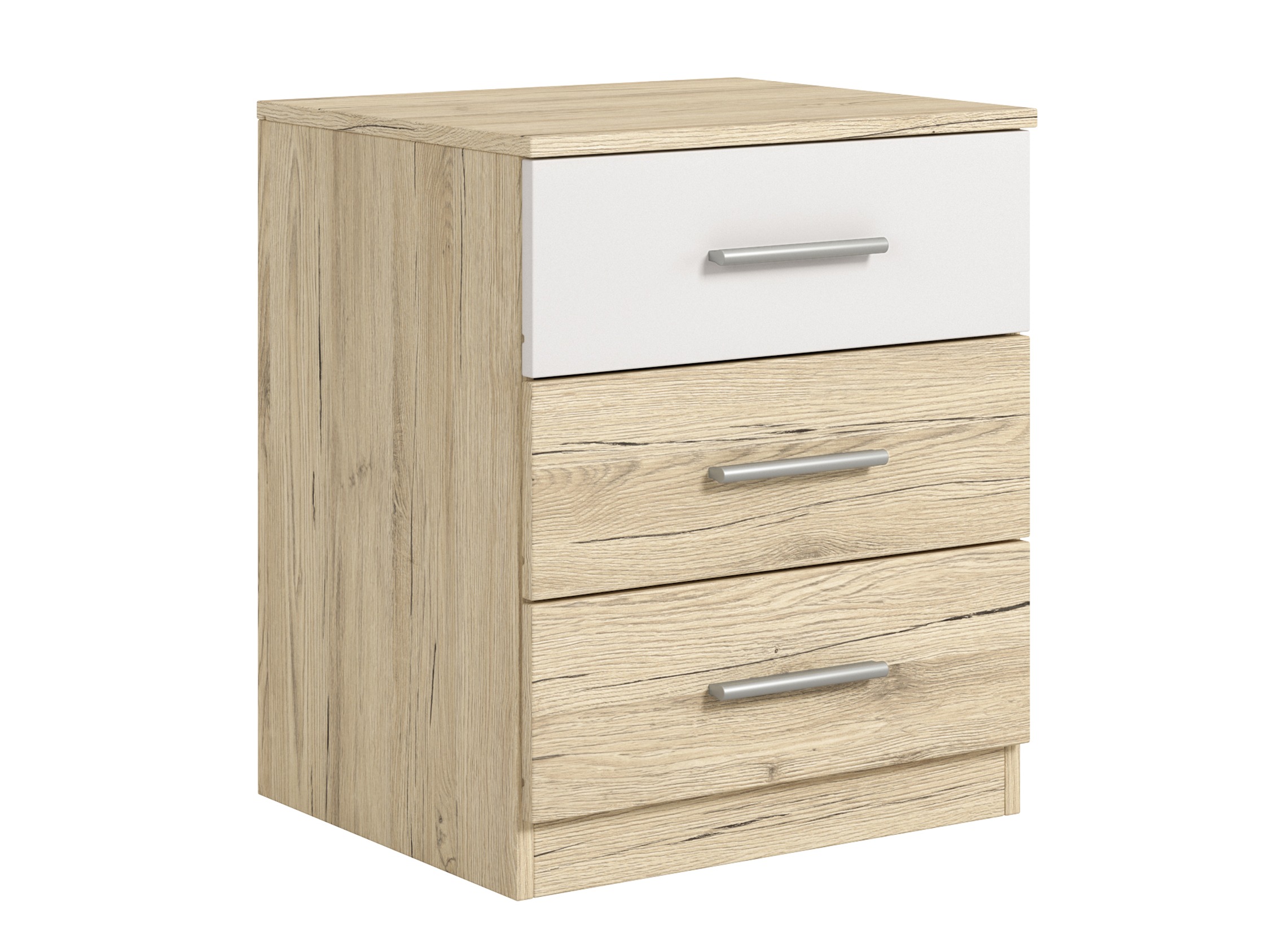 Noćni ormarić Melvele 100 (Hrast San Remo + Belo)