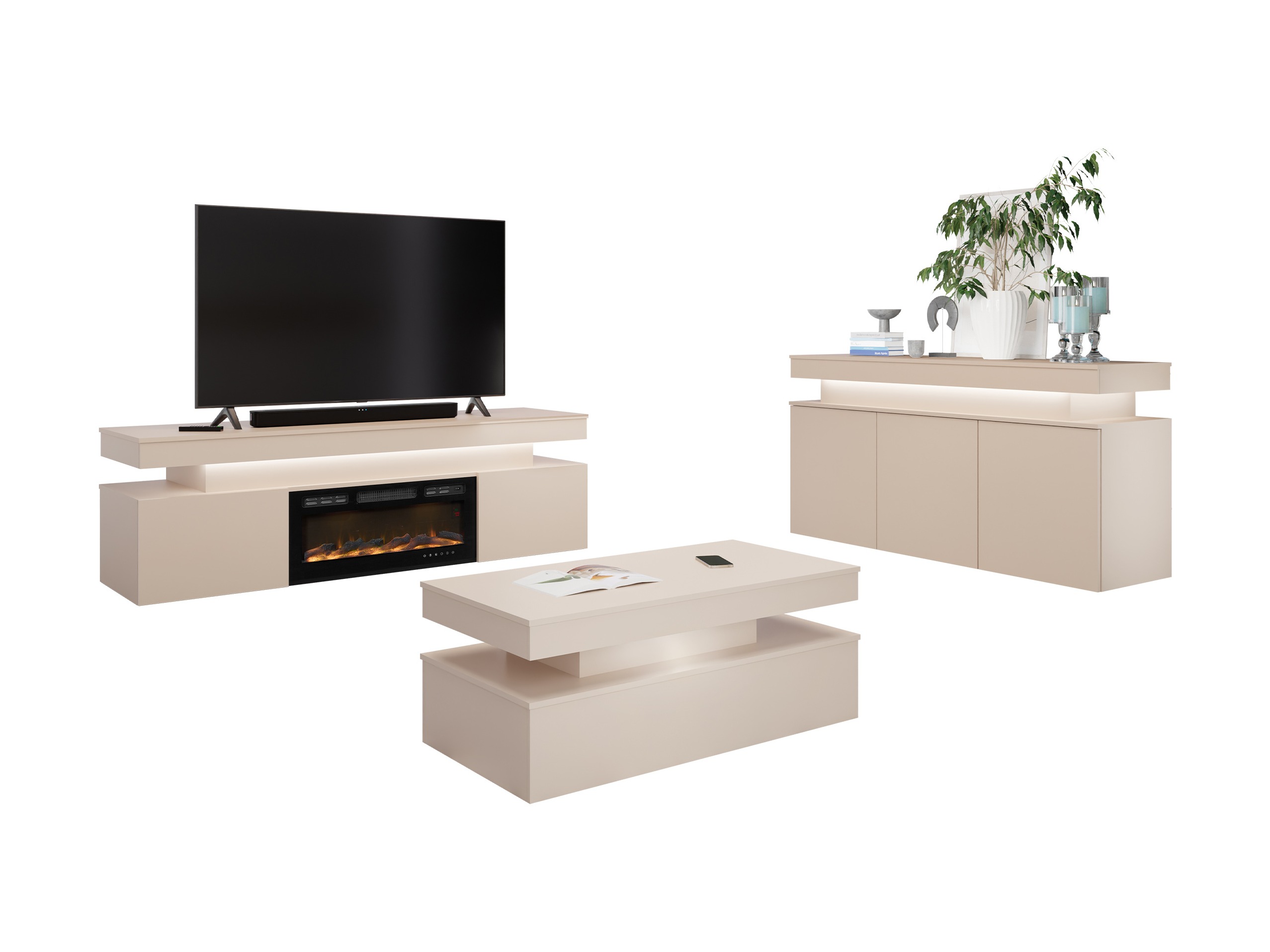 Set za dnevnu sobu Monfero 106 (Svetlobraon)