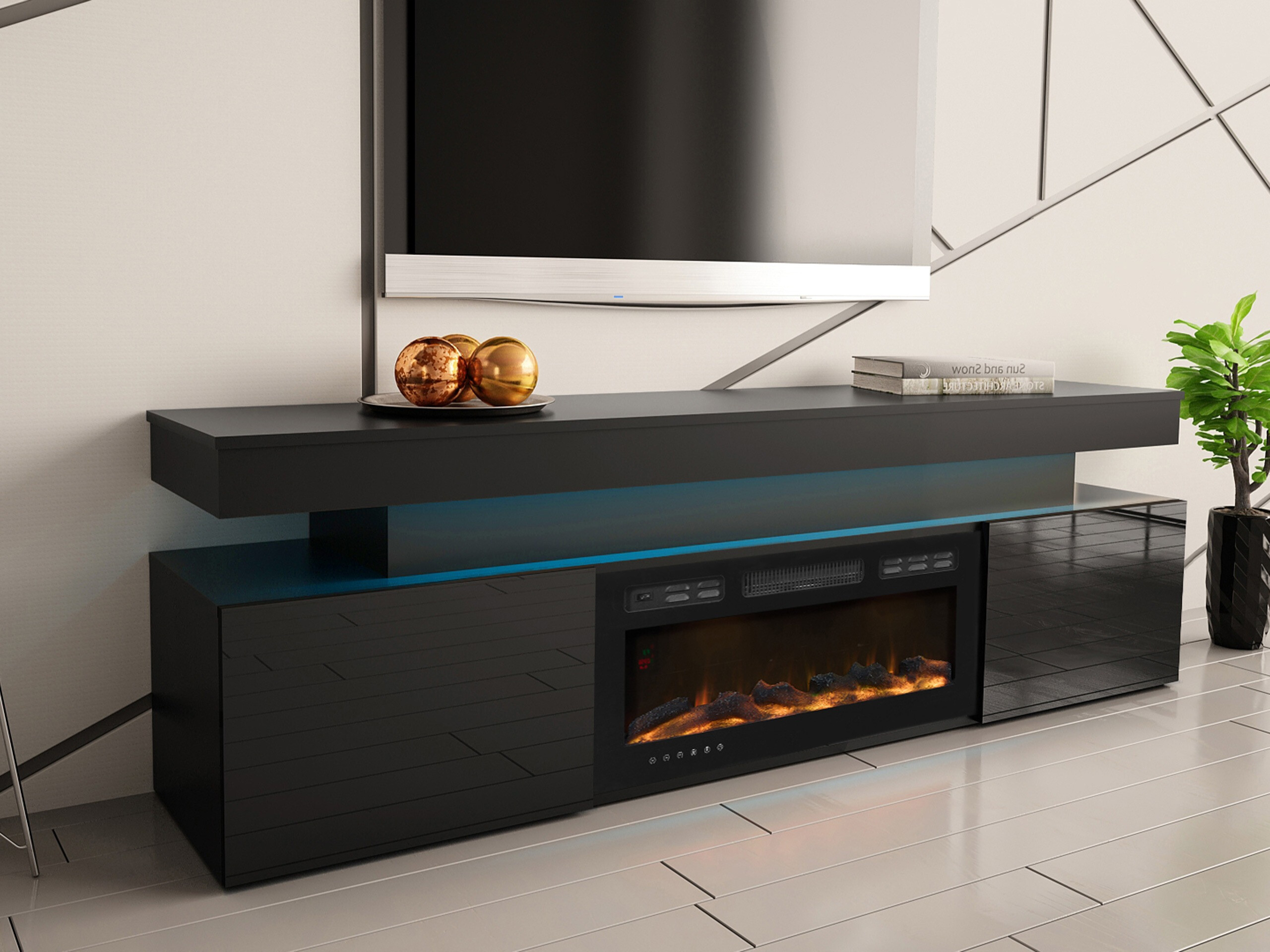 TV sto Monfero 104 (Crno + Crna visoki sjaj)