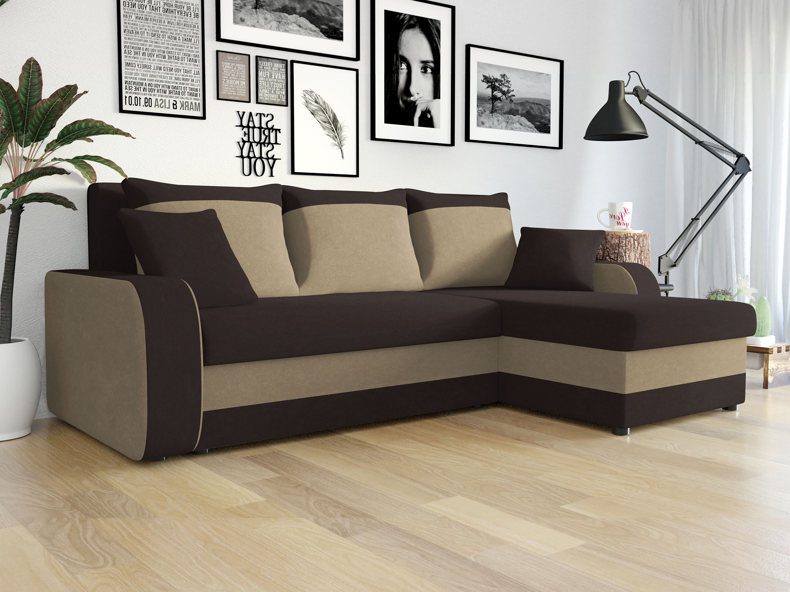 Ugaona sofa Comfivo 203 (Alova 68 + Alova 07)