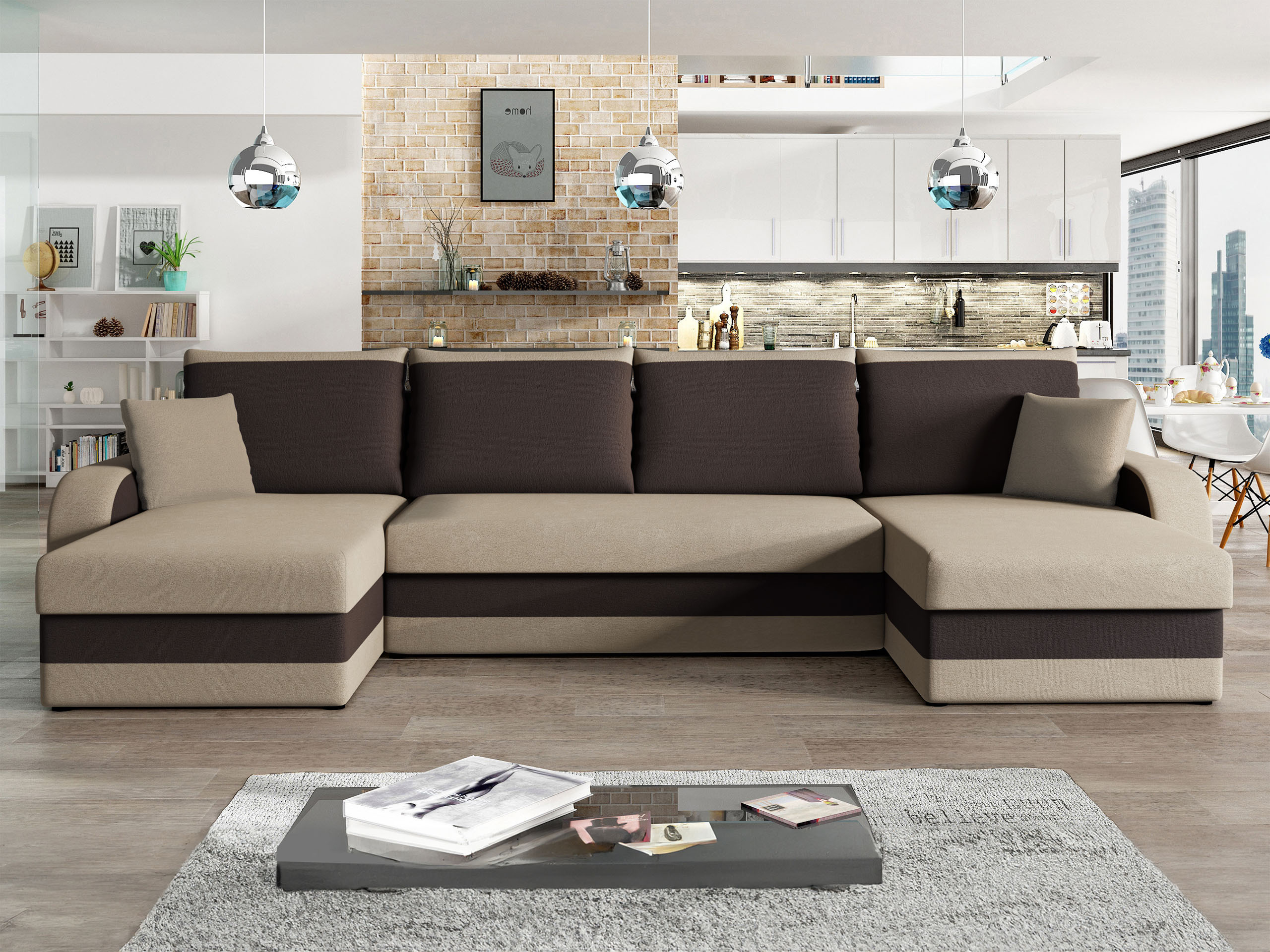 Ugaona sofa Comfivo 233 (Alova 07 + Alova 68)