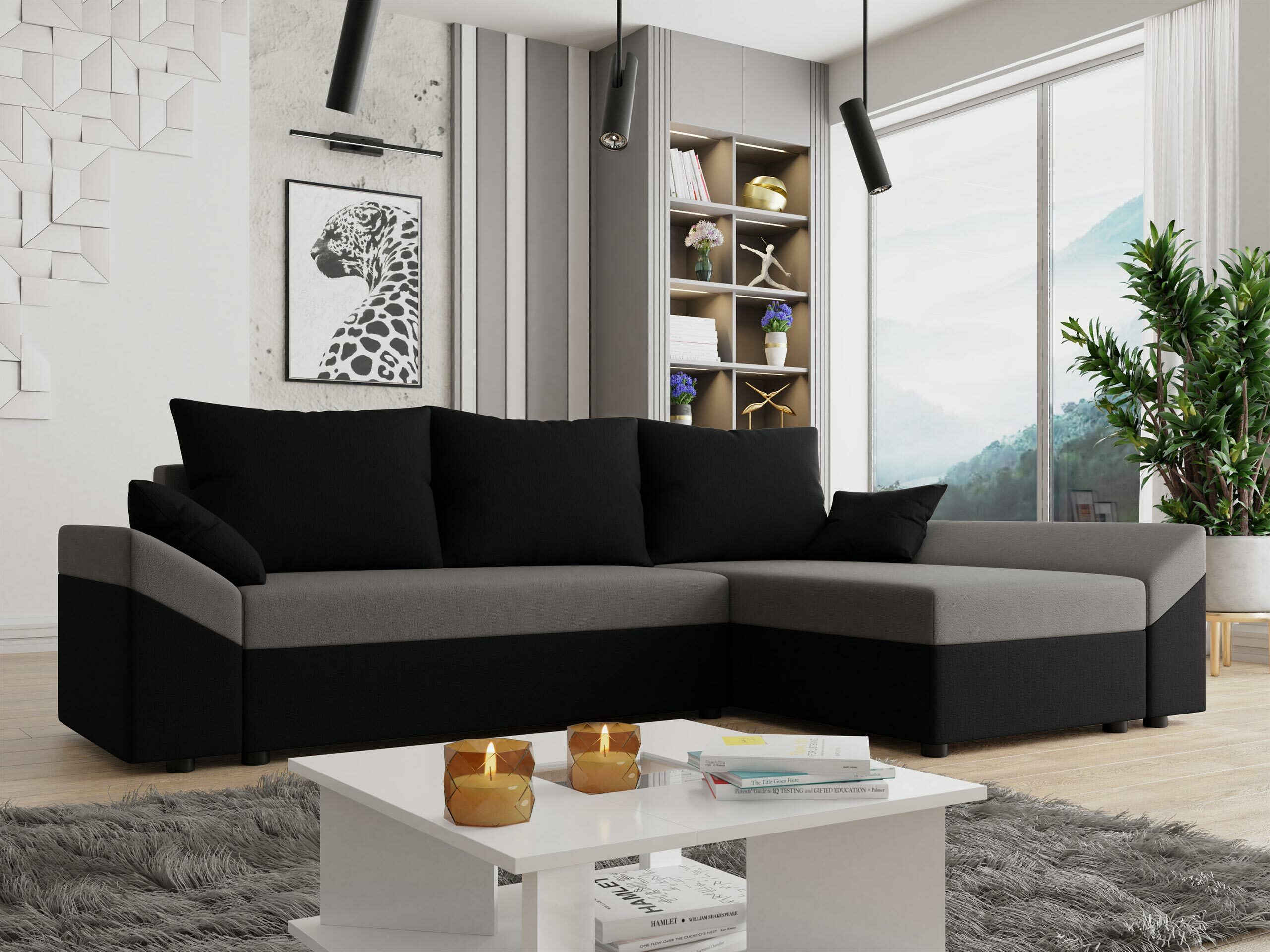 Ugaona sofa Memphis 104 (Alova 04 + Alova 36)