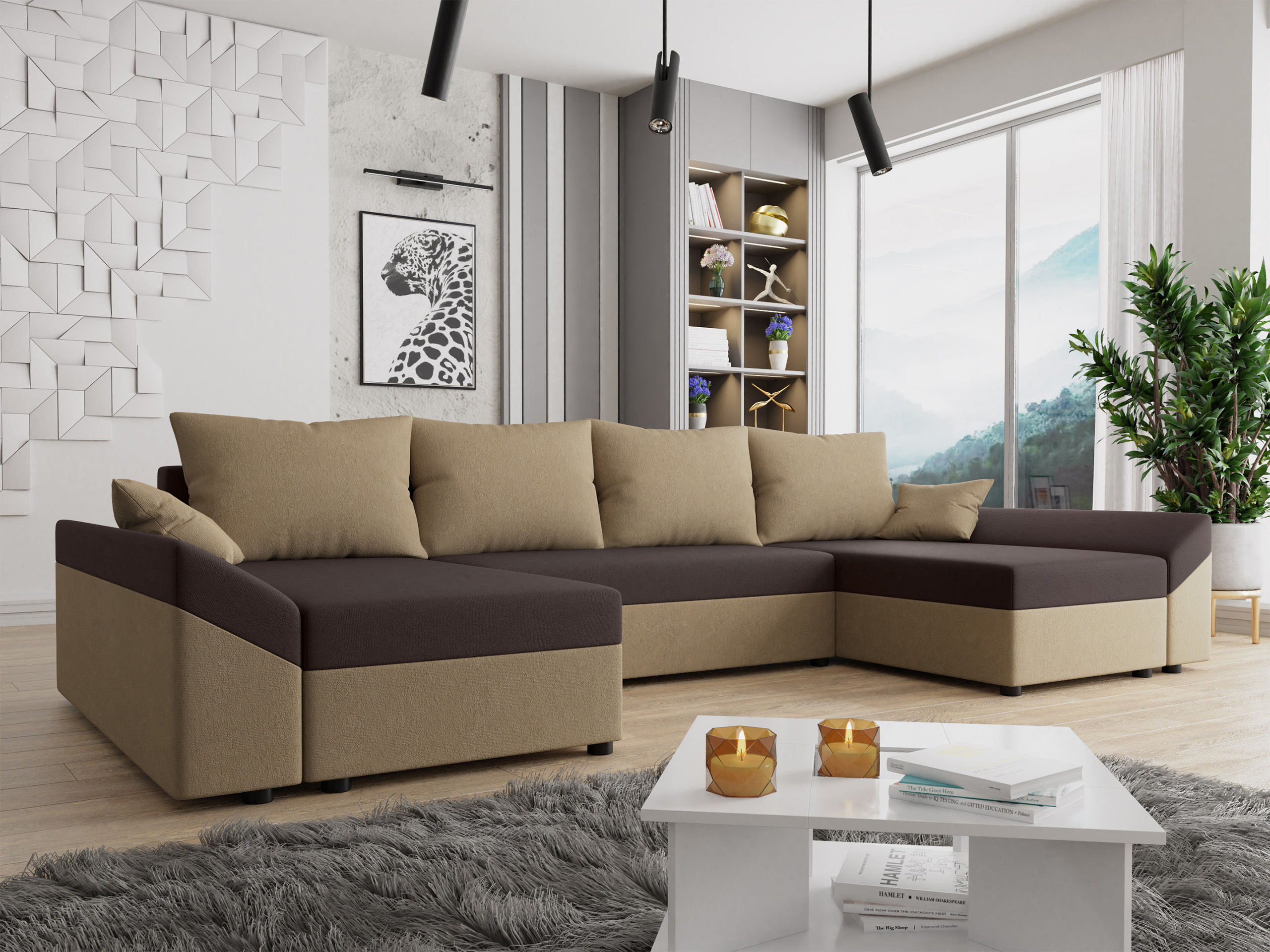 Ugaona sofa Memphis 105 (Alova 07 + Alova 68)