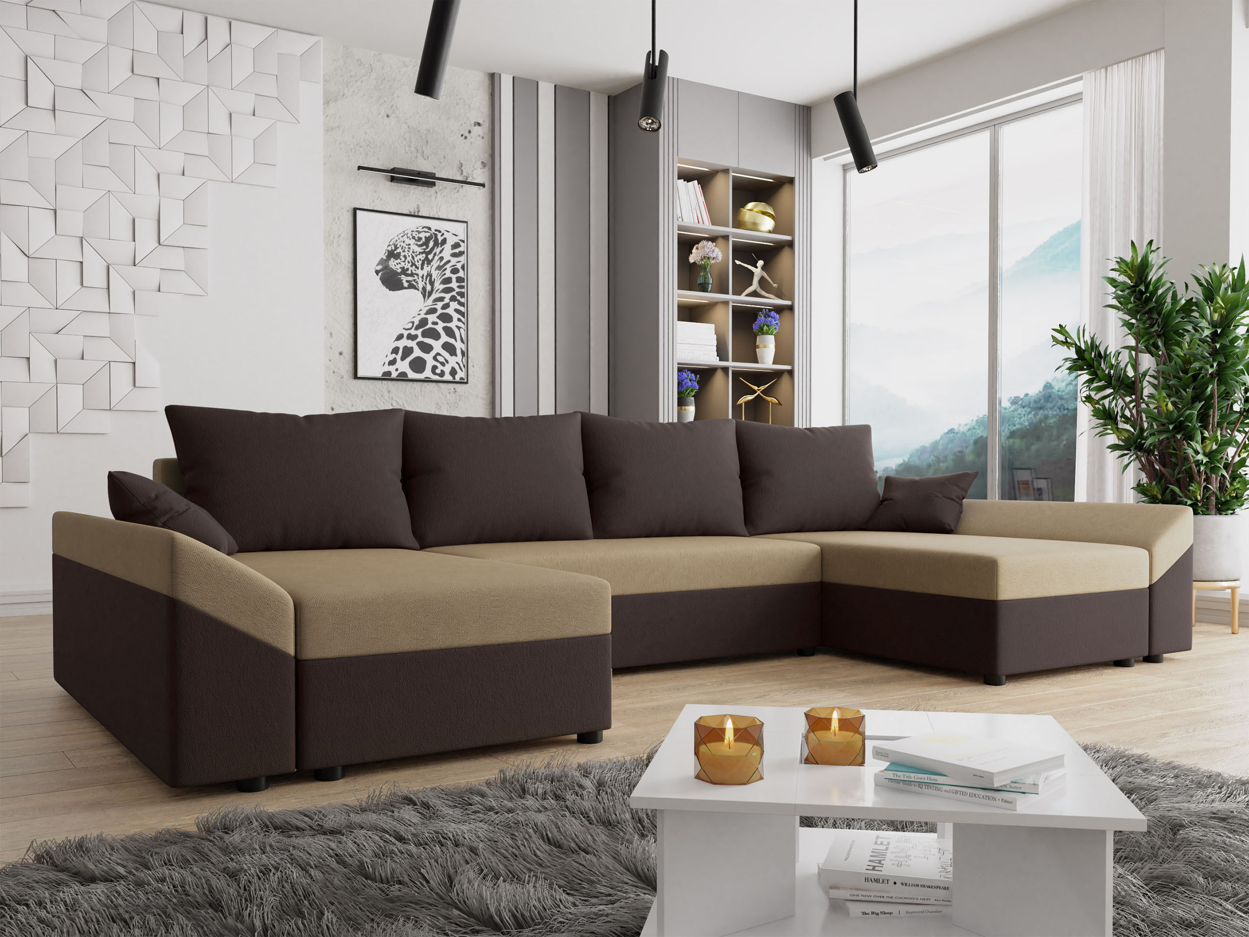 Ugaona sofa Memphis 105 (Alova 68 + Alova 07)