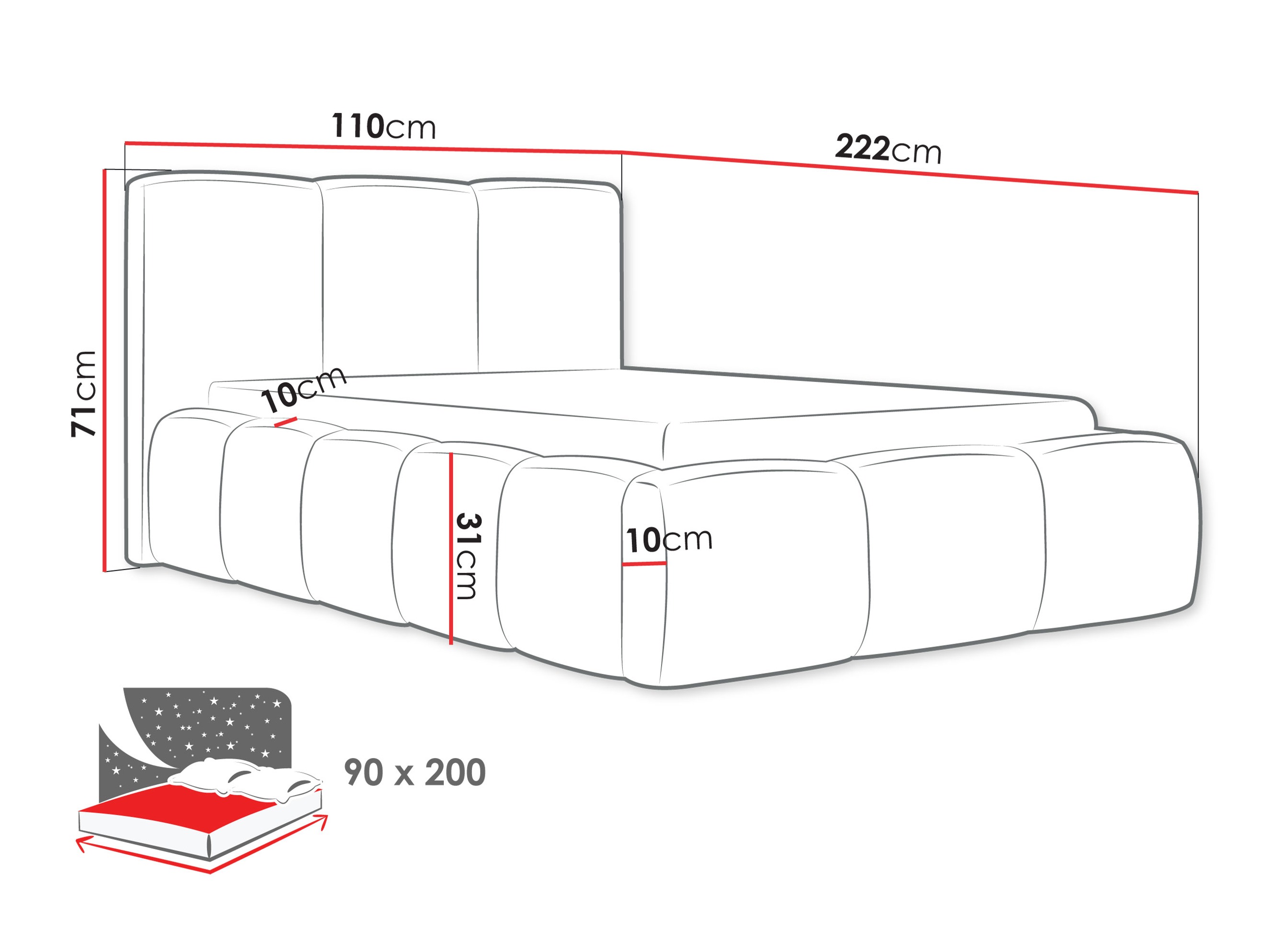 Krevet TrendyNest 118 (Abriamo 07)