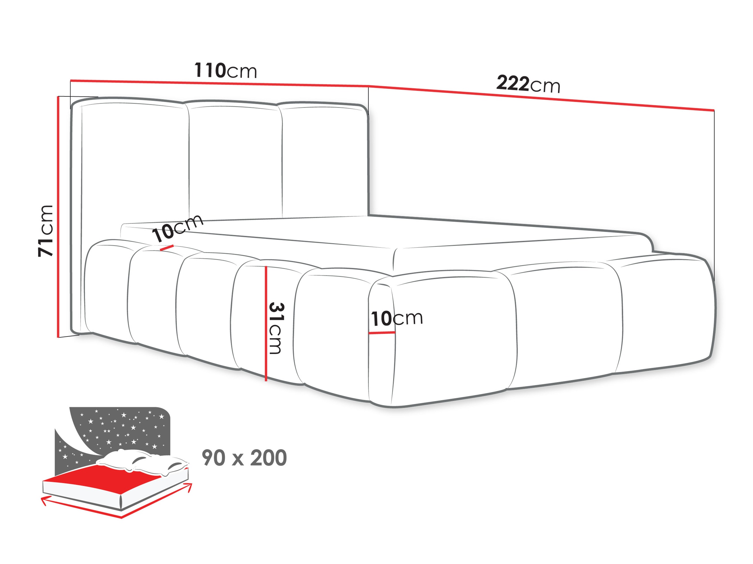 Krevet TrendyNest 118 (Abriamo 11)