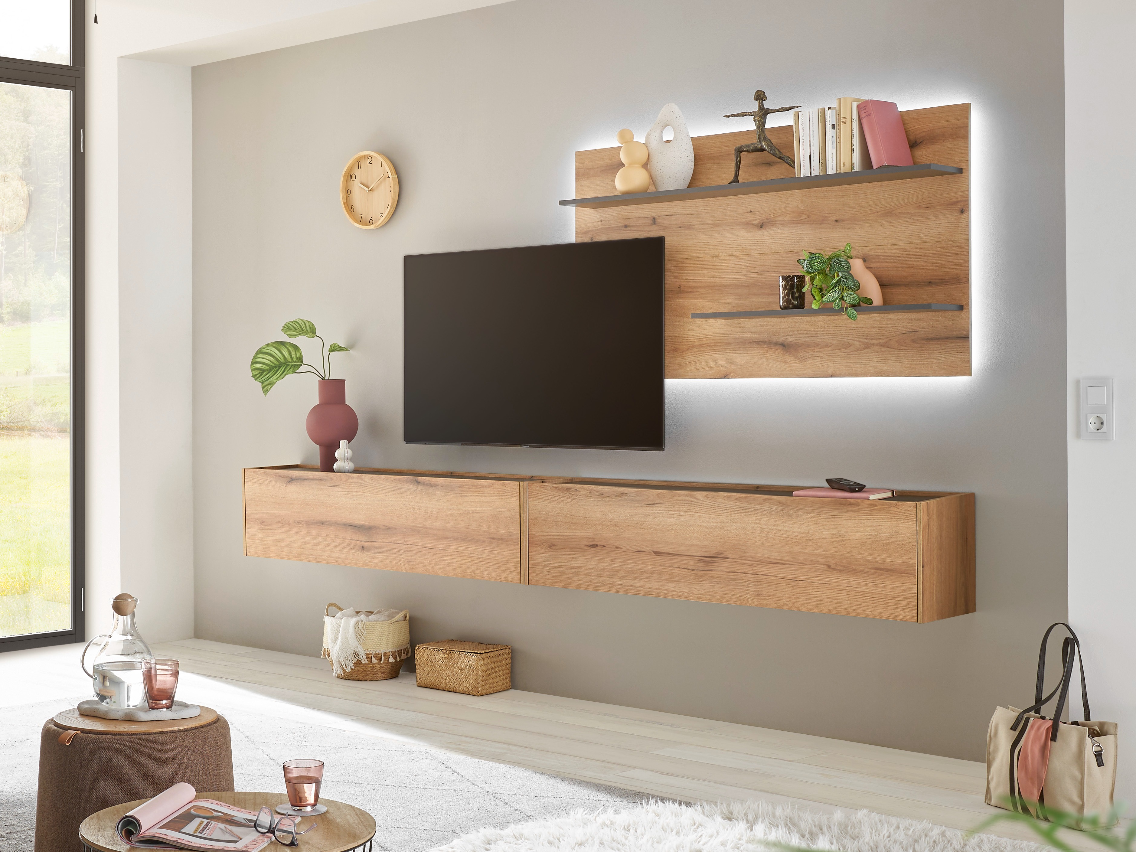 Set za dnevnu sobu Elbsori 120 (Hrast + Kašmir)
