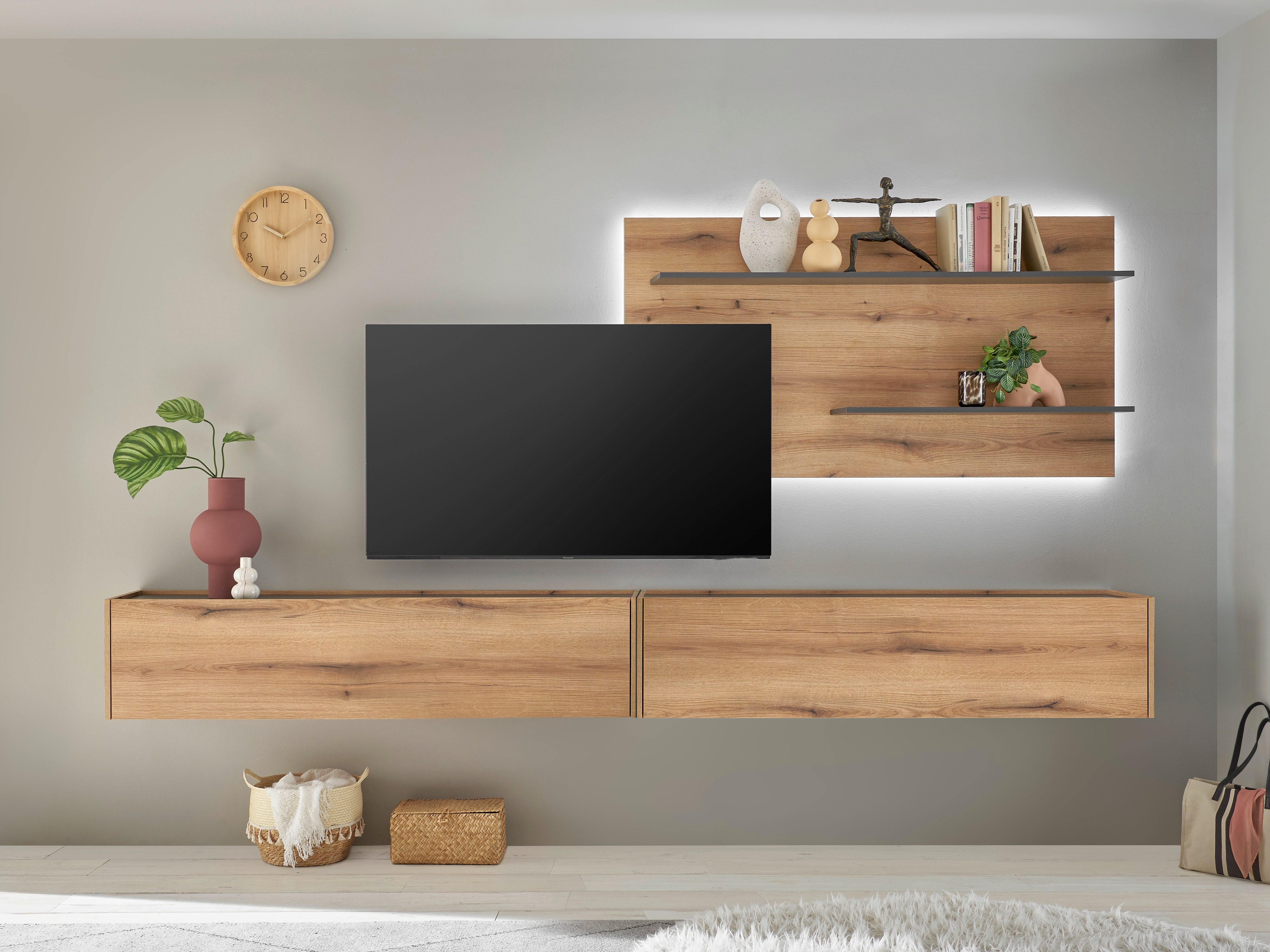 Set za dnevnu sobu Elbsori 120 (Hrast + Kašmir)