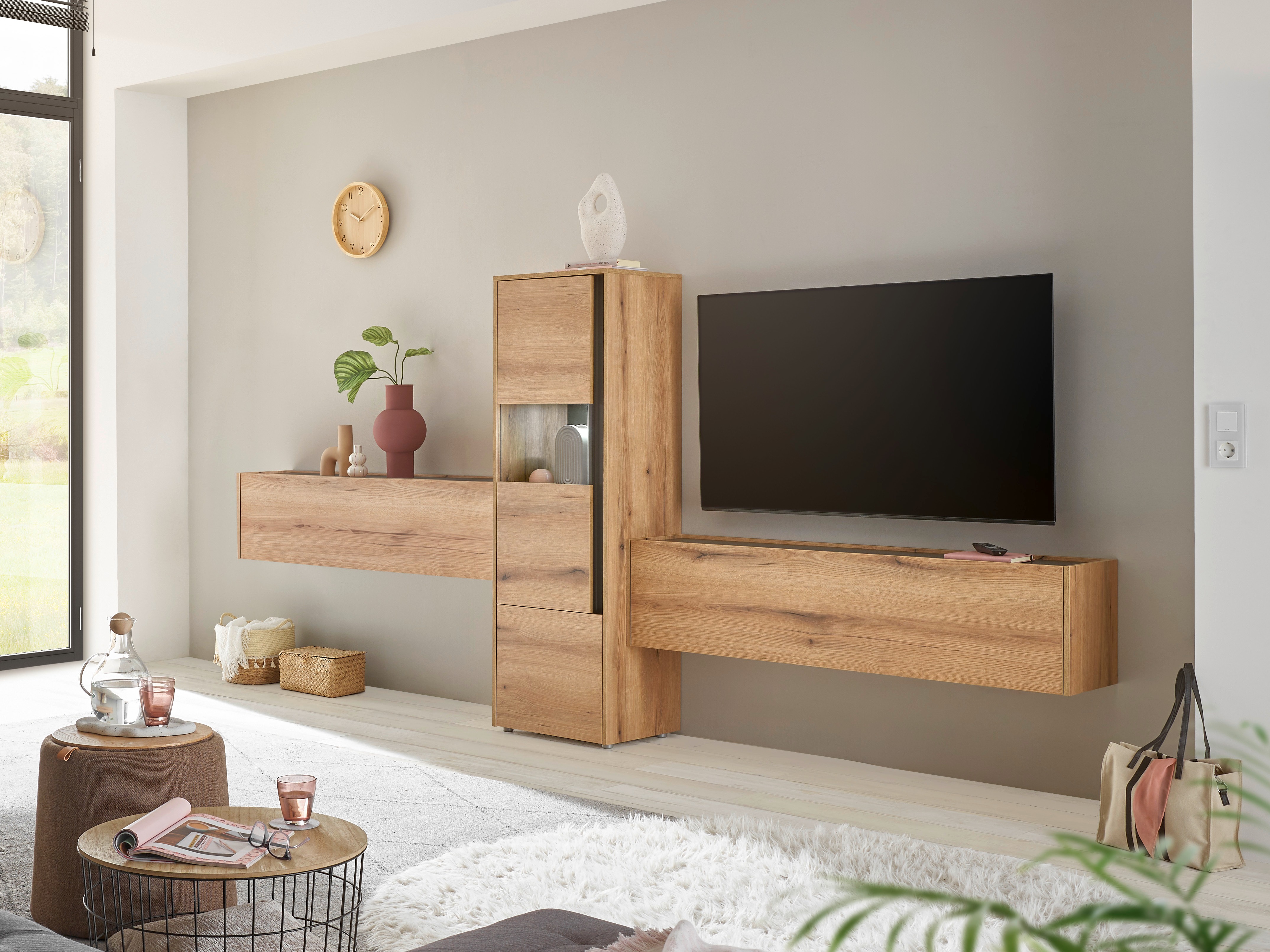 Set za dnevnu sobu Elbsori 122 (Hrast + Antracit)