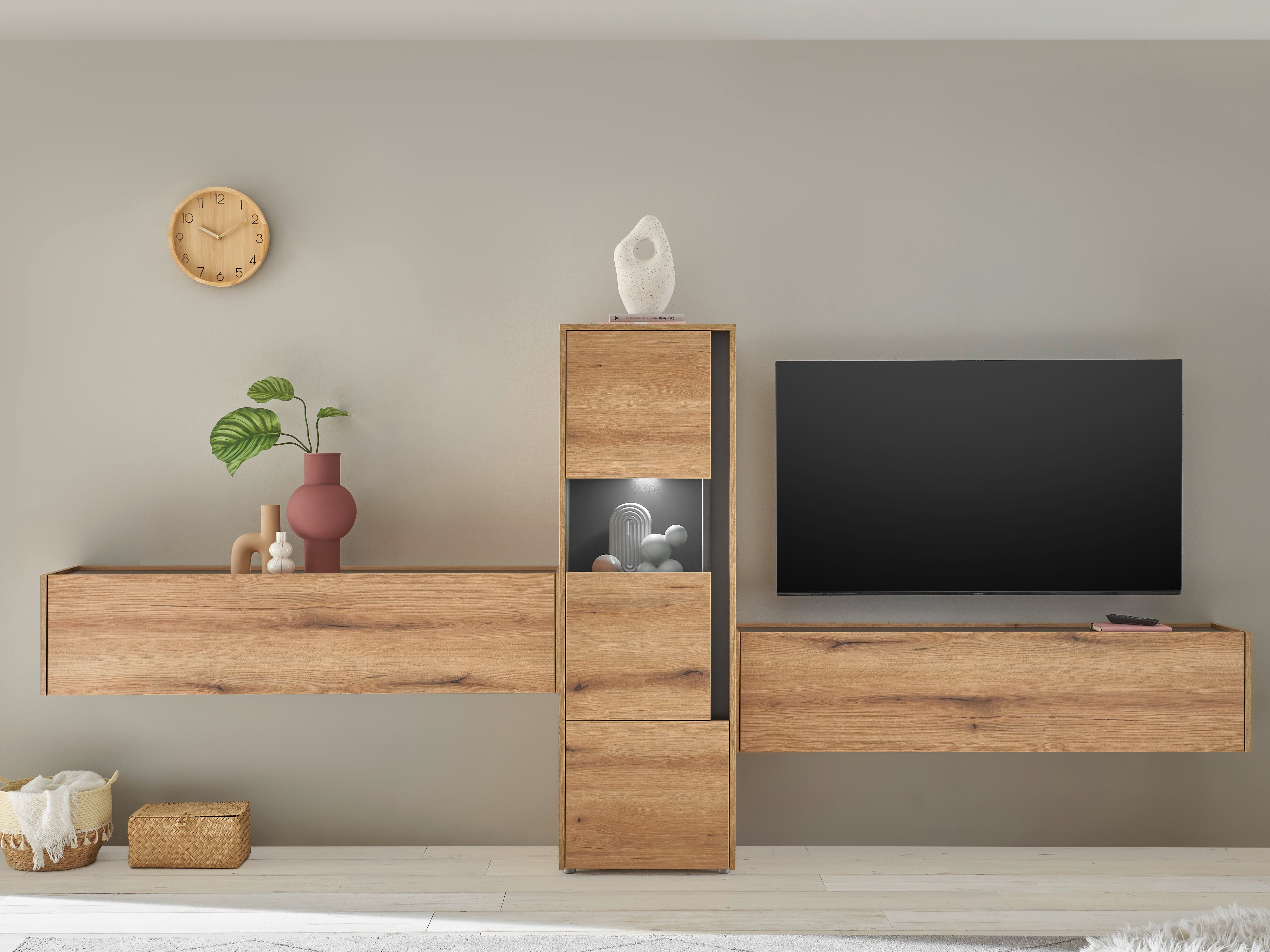 Set za dnevnu sobu Elbsori 122 (Hrast + Antracit)