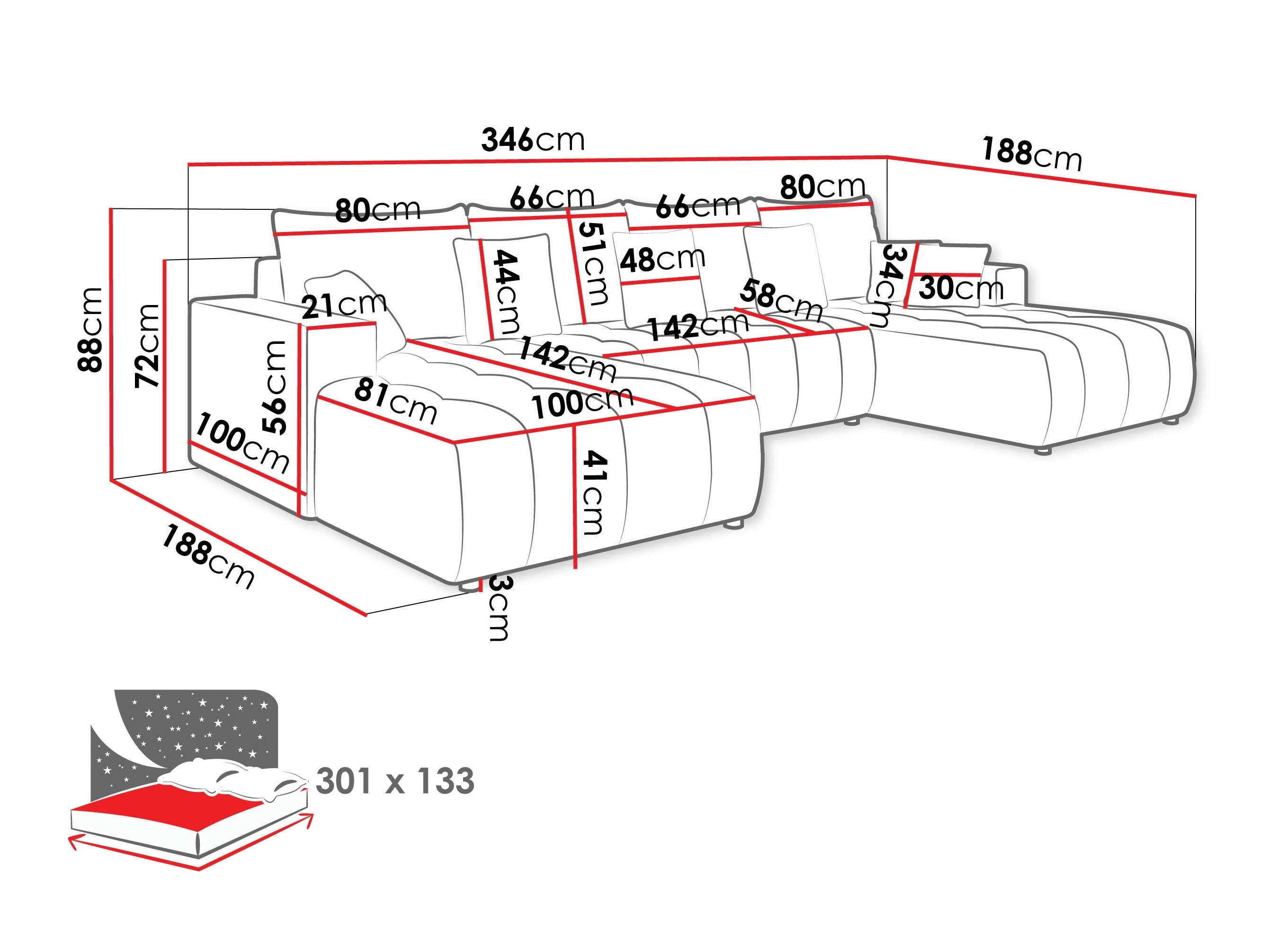 Ugaona sofa Bountiful 105 (Velo 633)