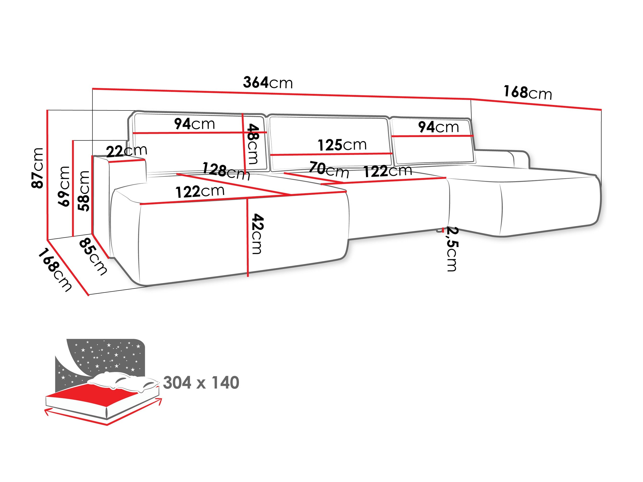 Ugaona sofa Bountiful 106 (Velo 621)