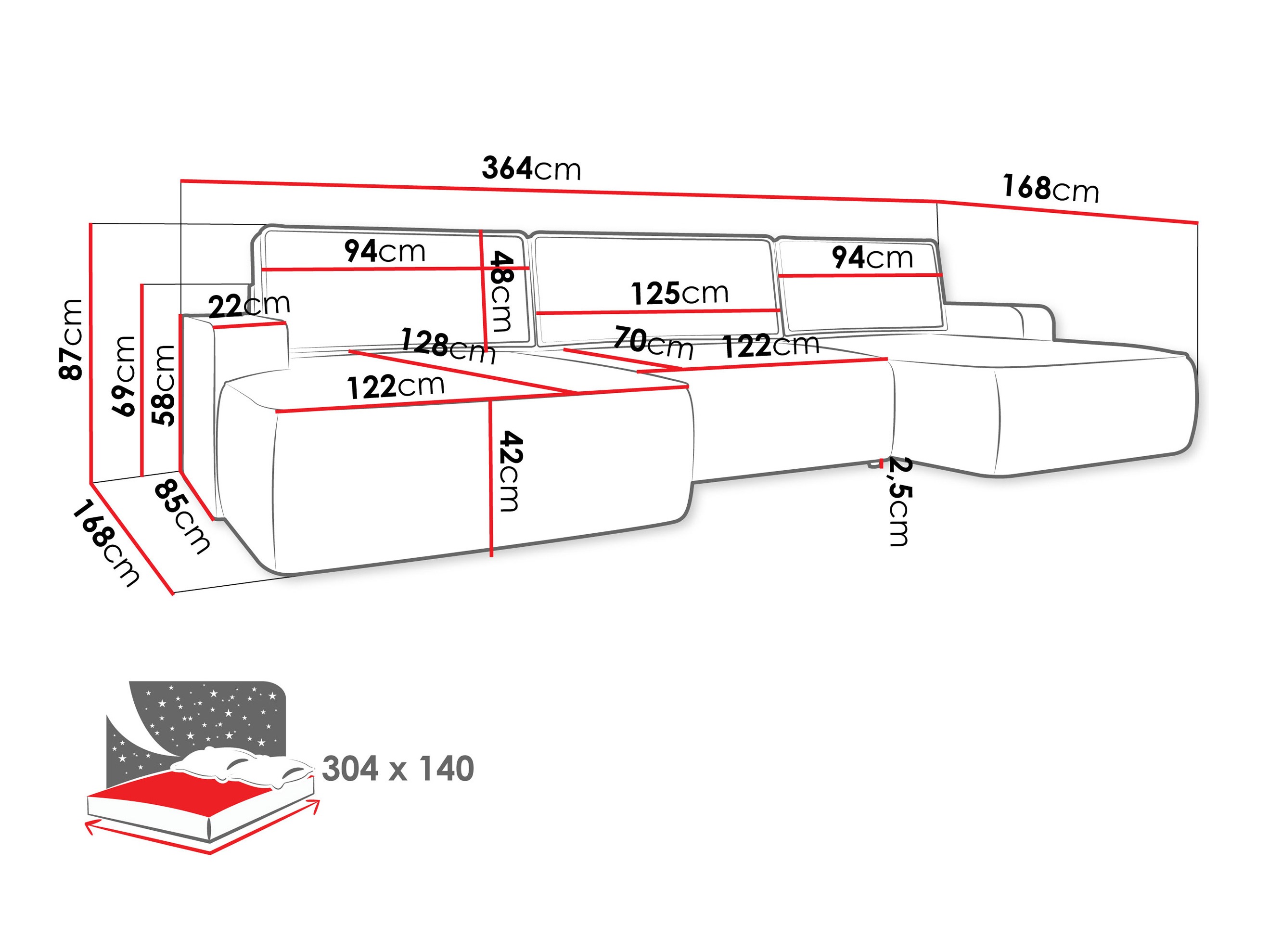 Ugaona sofa Bountiful 106 (Velo 623)