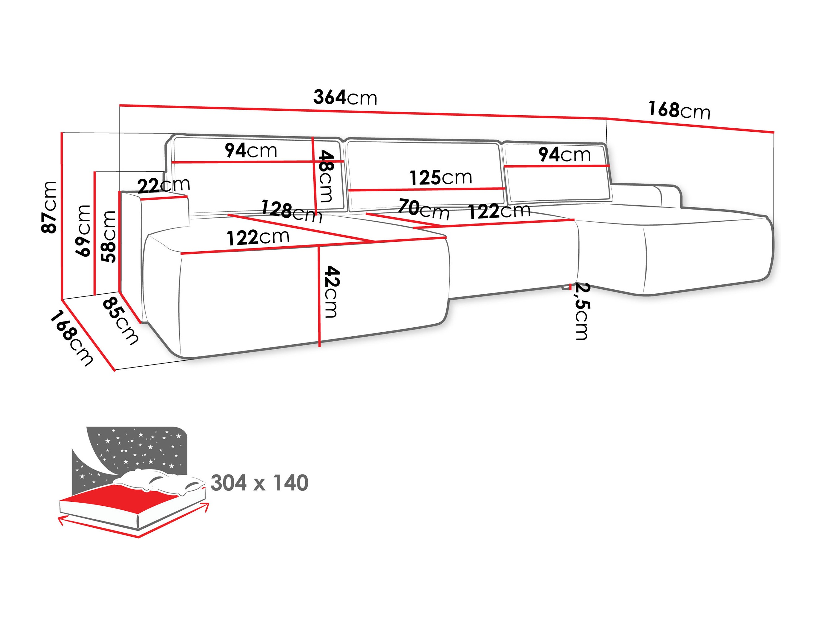 Ugaona sofa Bountiful 106 (Velo 633)
