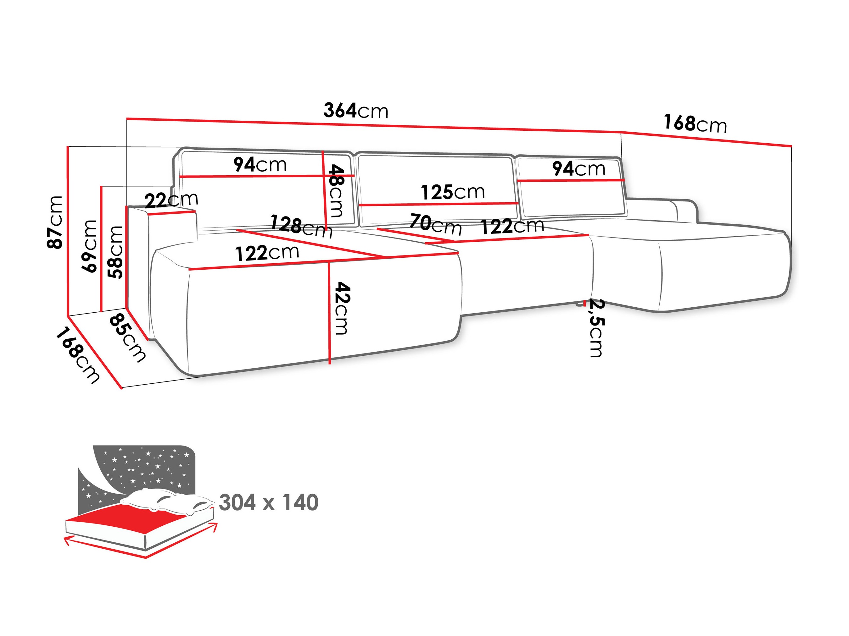Ugaona sofa Bountiful 106 (Velo 635)