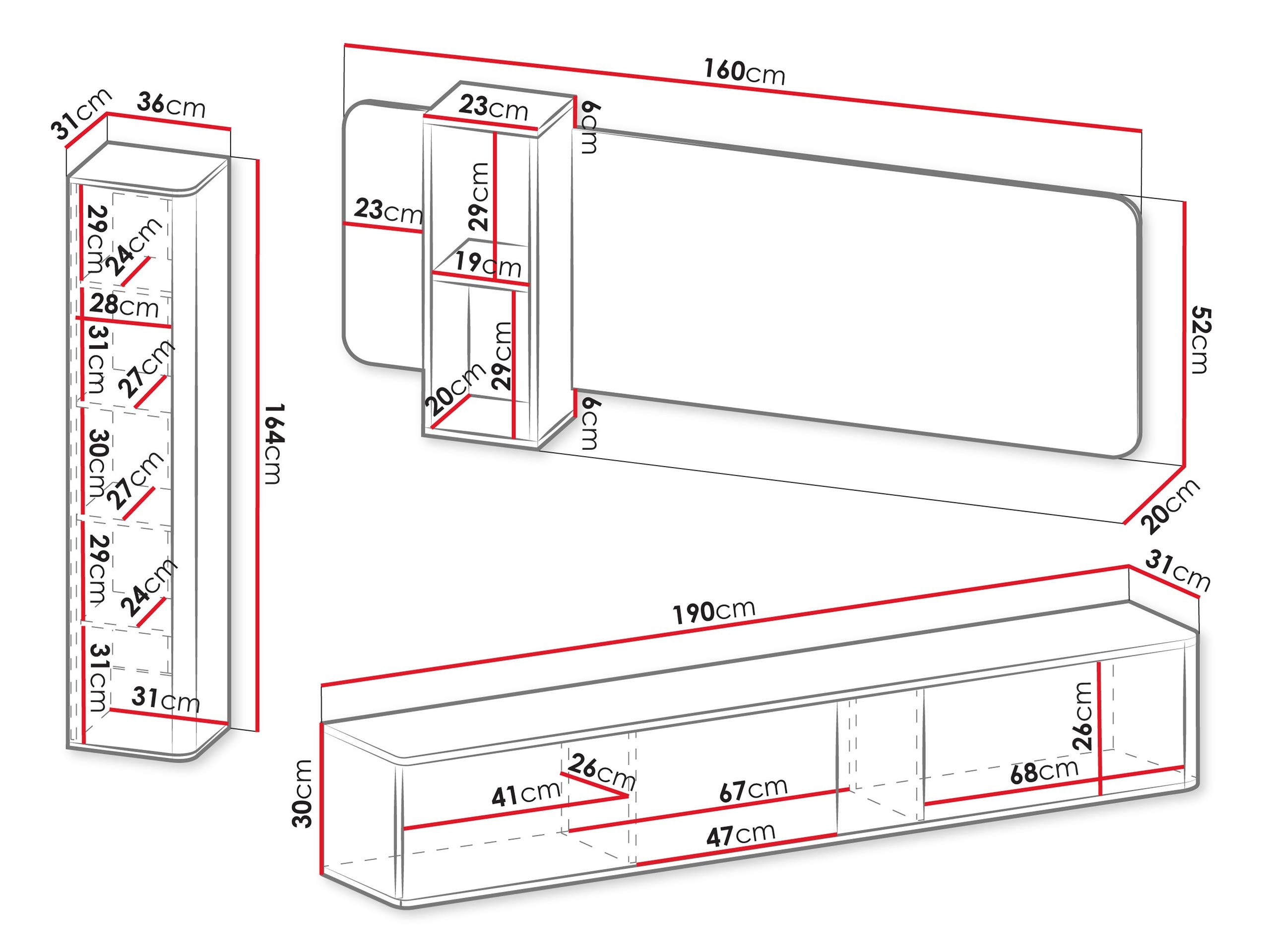 Set za dnevnu sobu Dormele 107