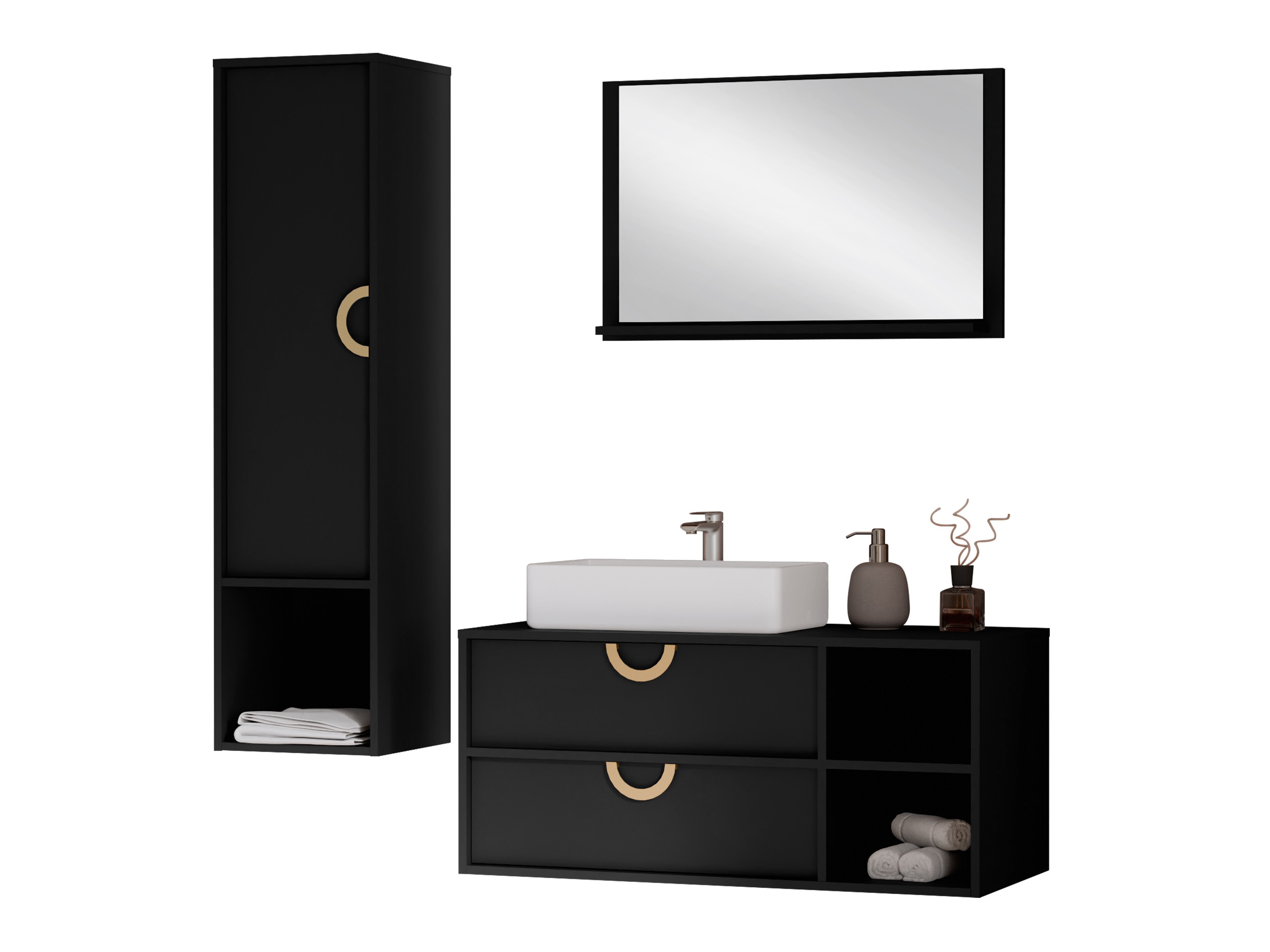 Set za kupatilo Sodalis (Crno)