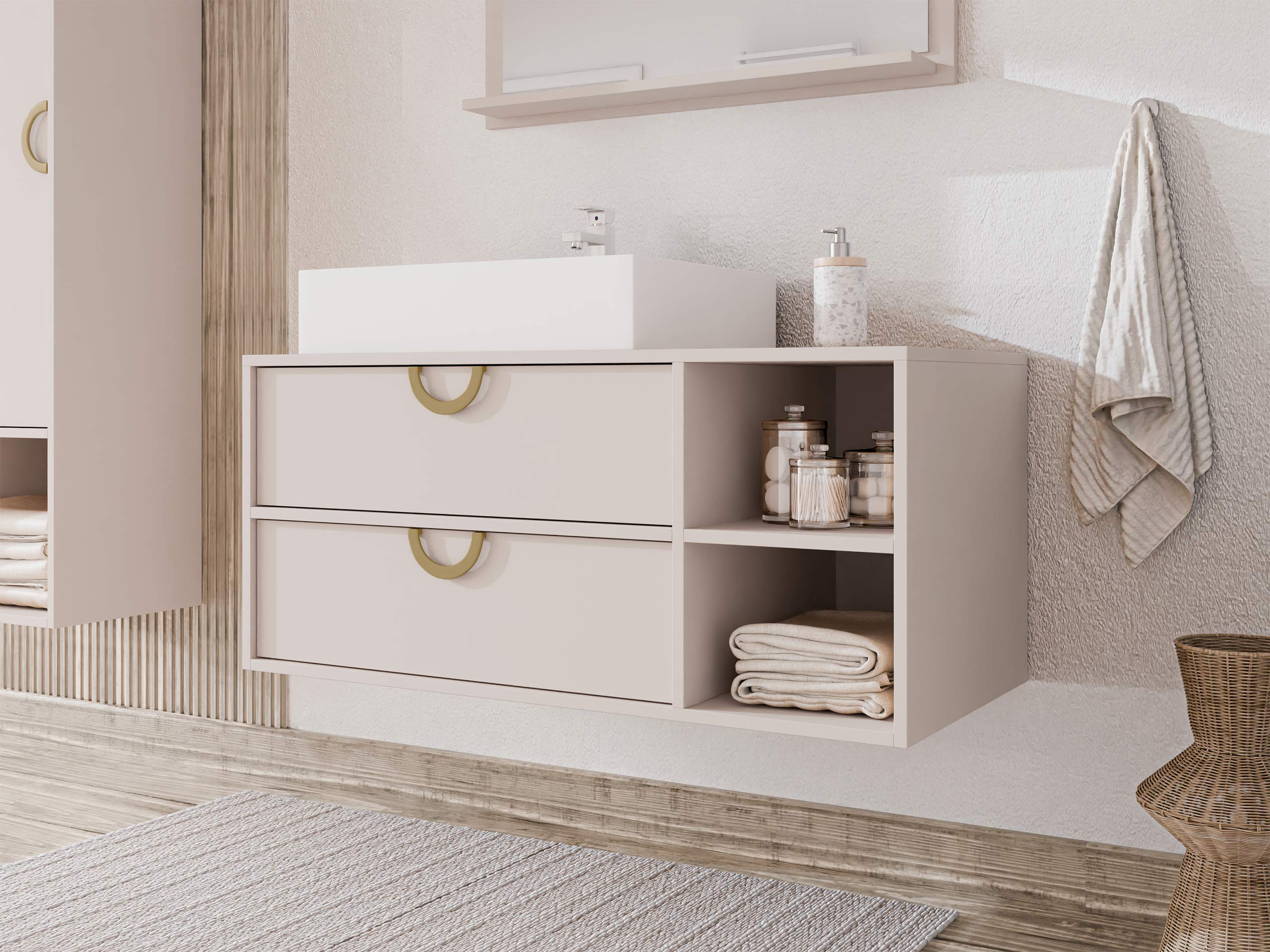 Viseći kupatilski element za lavabo Providence 193 (Kašmir)