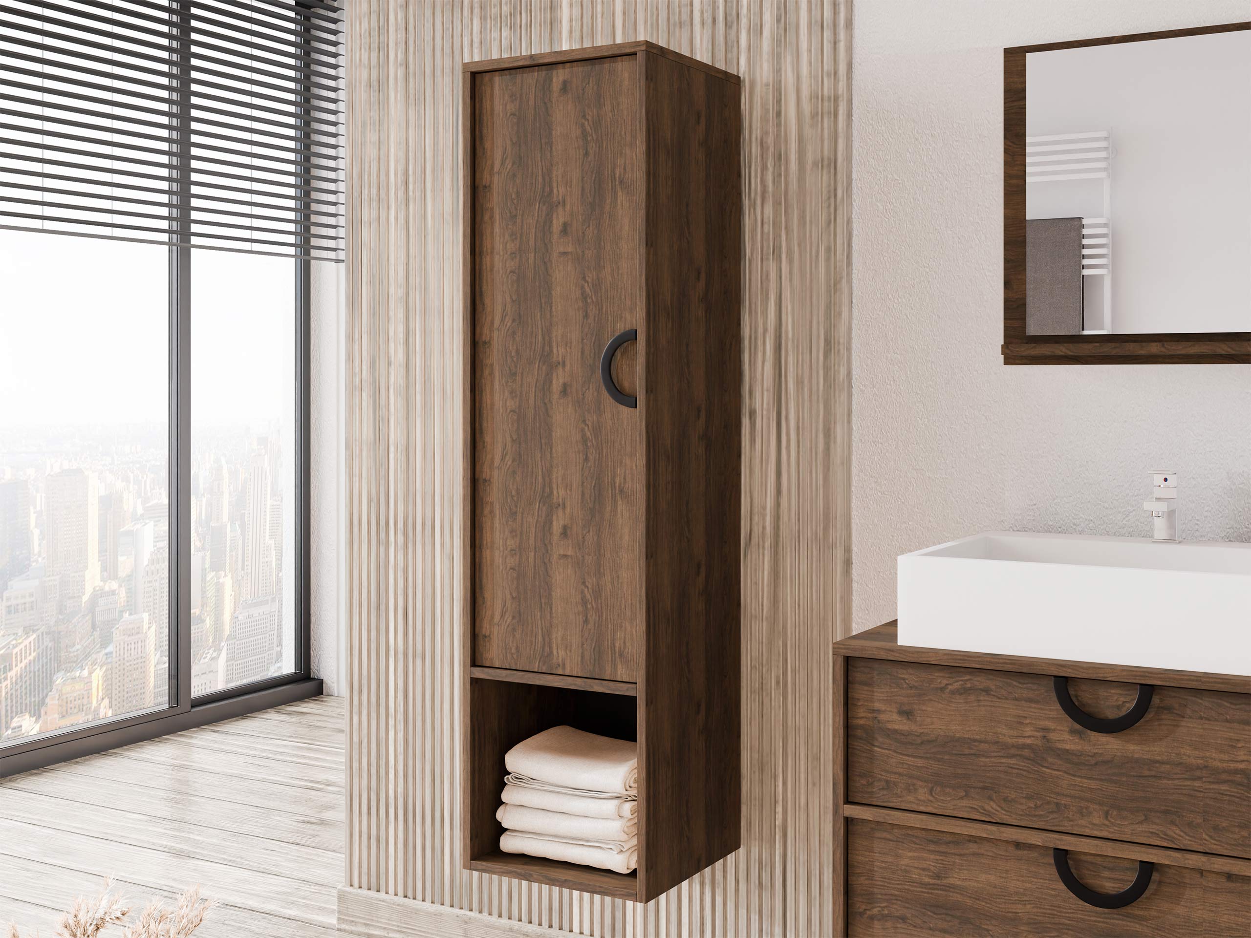 Viseći ormarić za kupatilo Providence 194 (Orah)