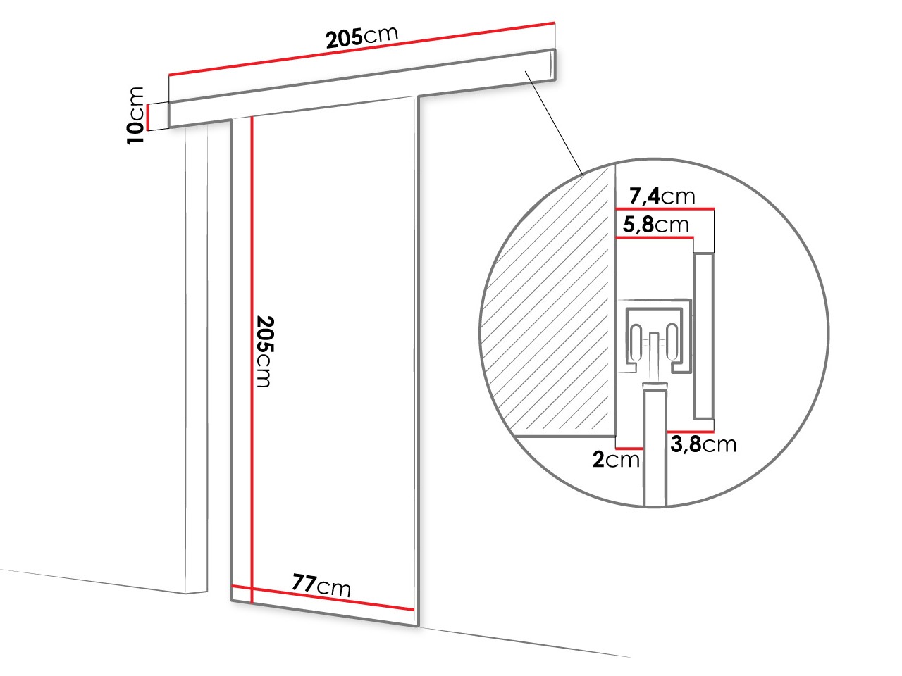 Klizna vrata Closico 183 (Kašmir)