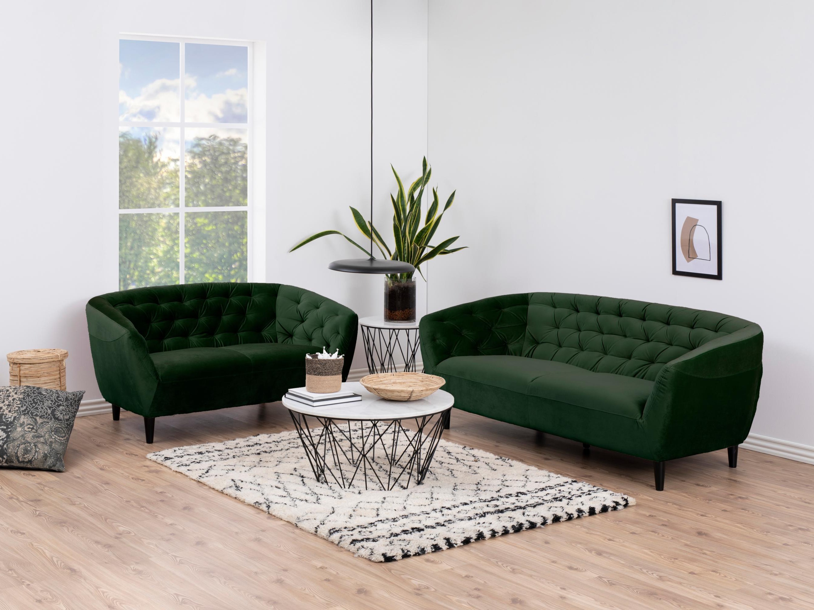 Česterfild sofa Norsica 260 (Tamno zelena)