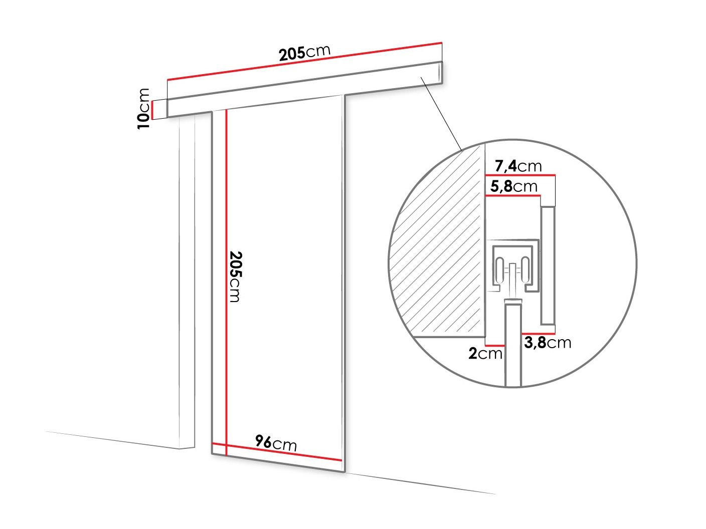 Klizna vrata Closico 178 (Kašmir)
