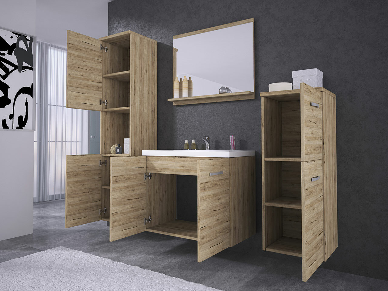 Set za kupatilo Sarasota 108 (Вотан храст)