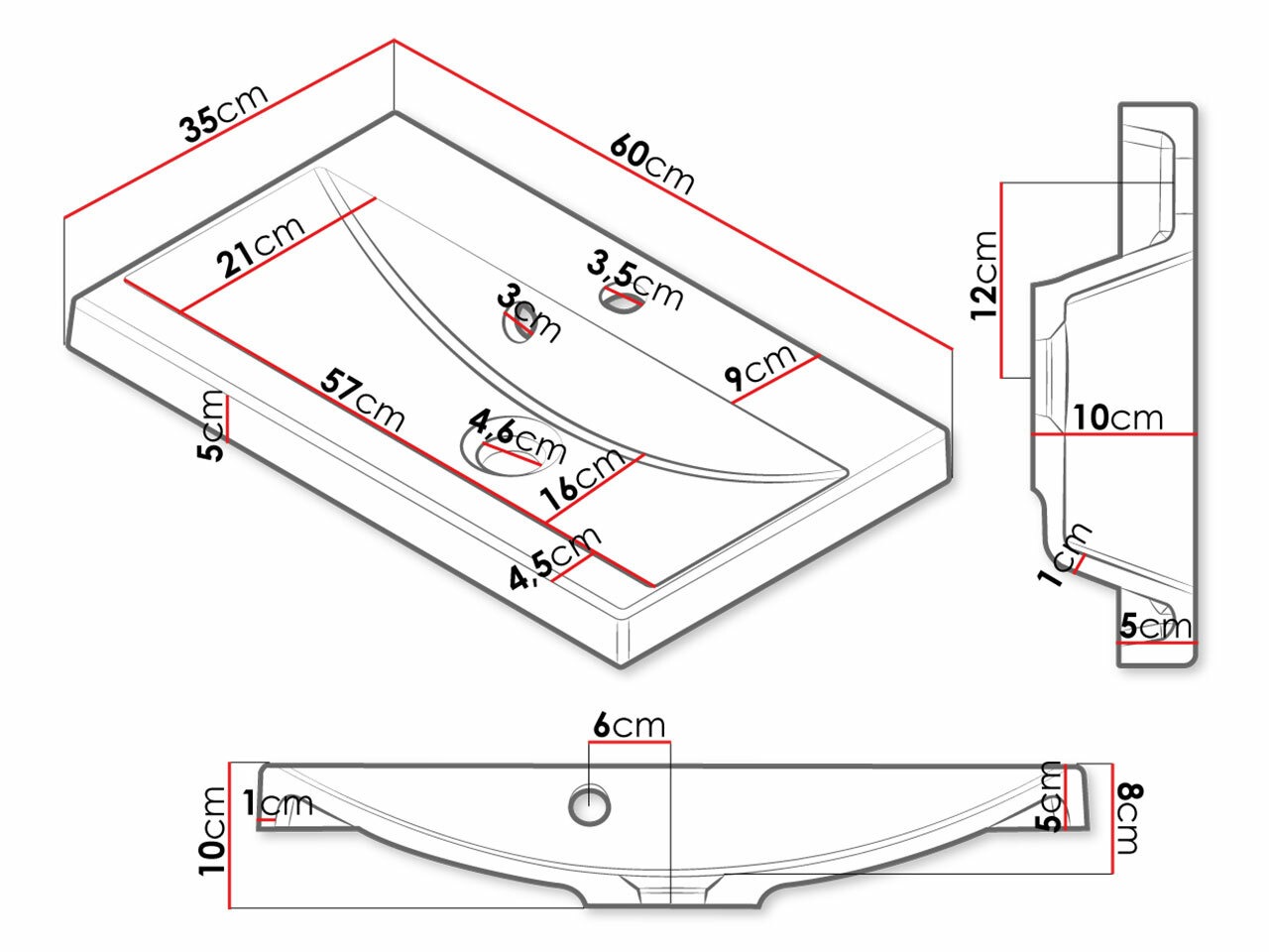 Set za kupatilo Sarasota 123 (Graphite)