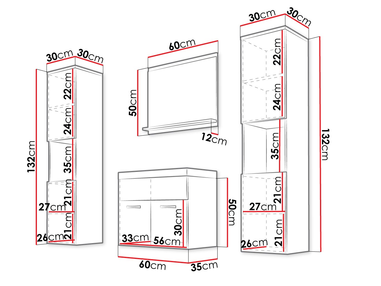 Set za kupatilo Sarasota 123 (Graphite)