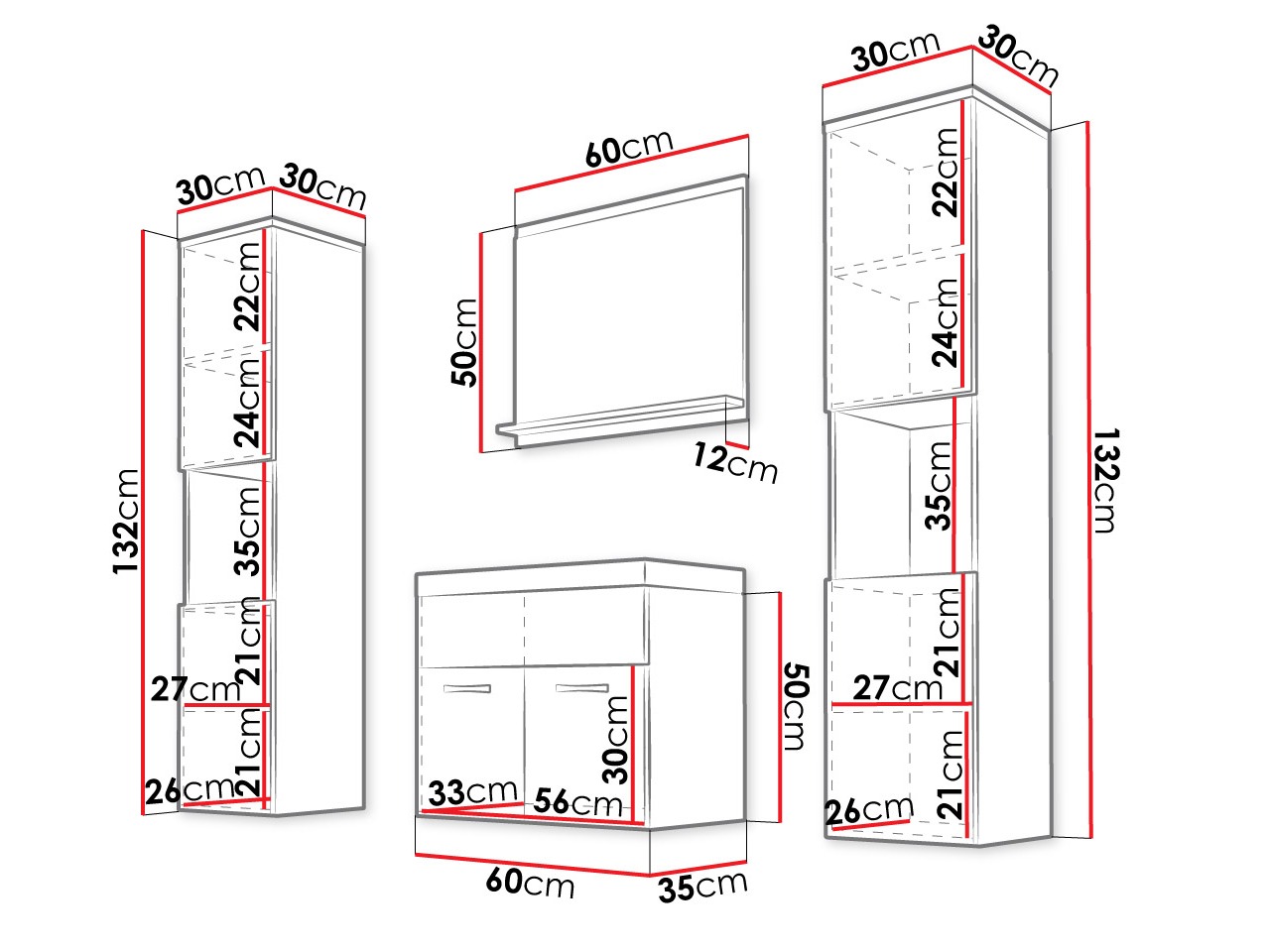 Set za kupatilo Sarasota 123 (Kašmir)
