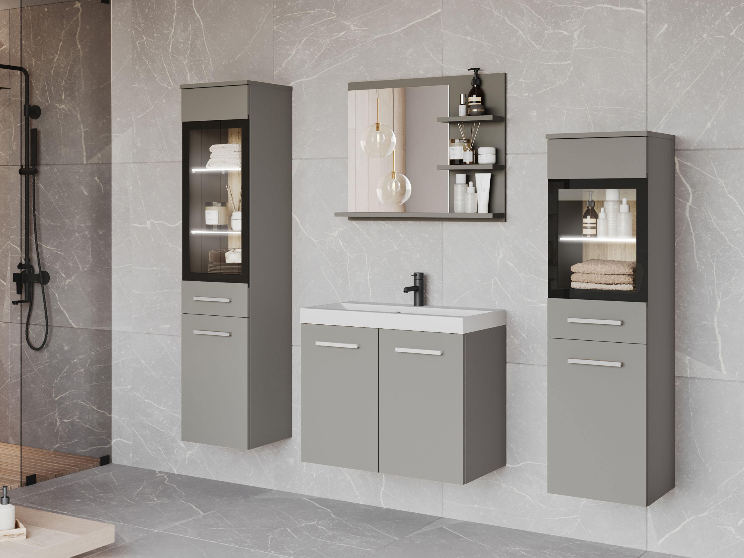 Set za kupatilo Sarasota 141 (Sivo)